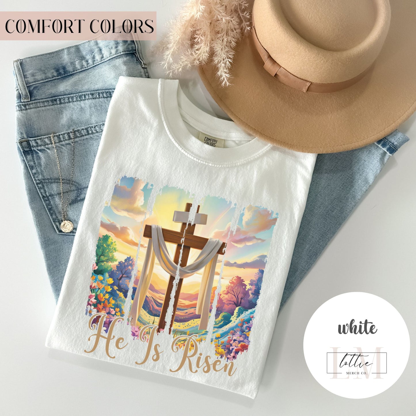 He Is Risen Watercolor T-Shirt