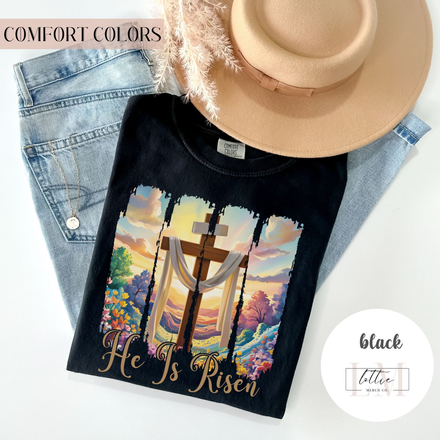 He Is Risen Watercolor T-Shirt