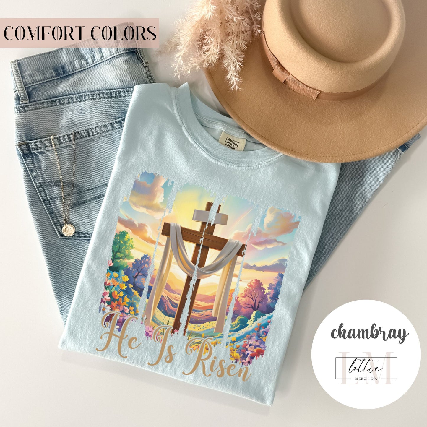 He Is Risen Watercolor T-Shirt