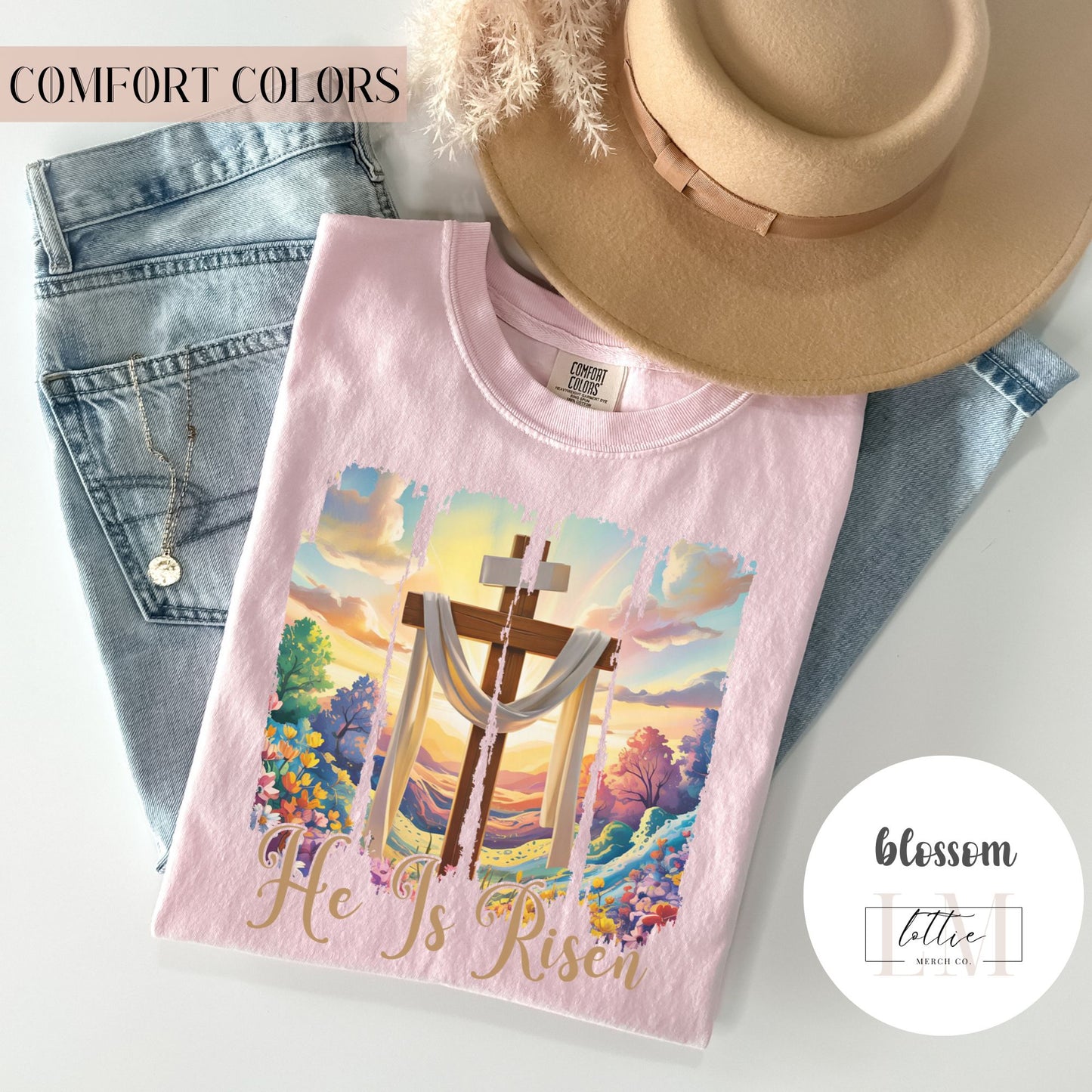 He Is Risen Watercolor T-Shirt