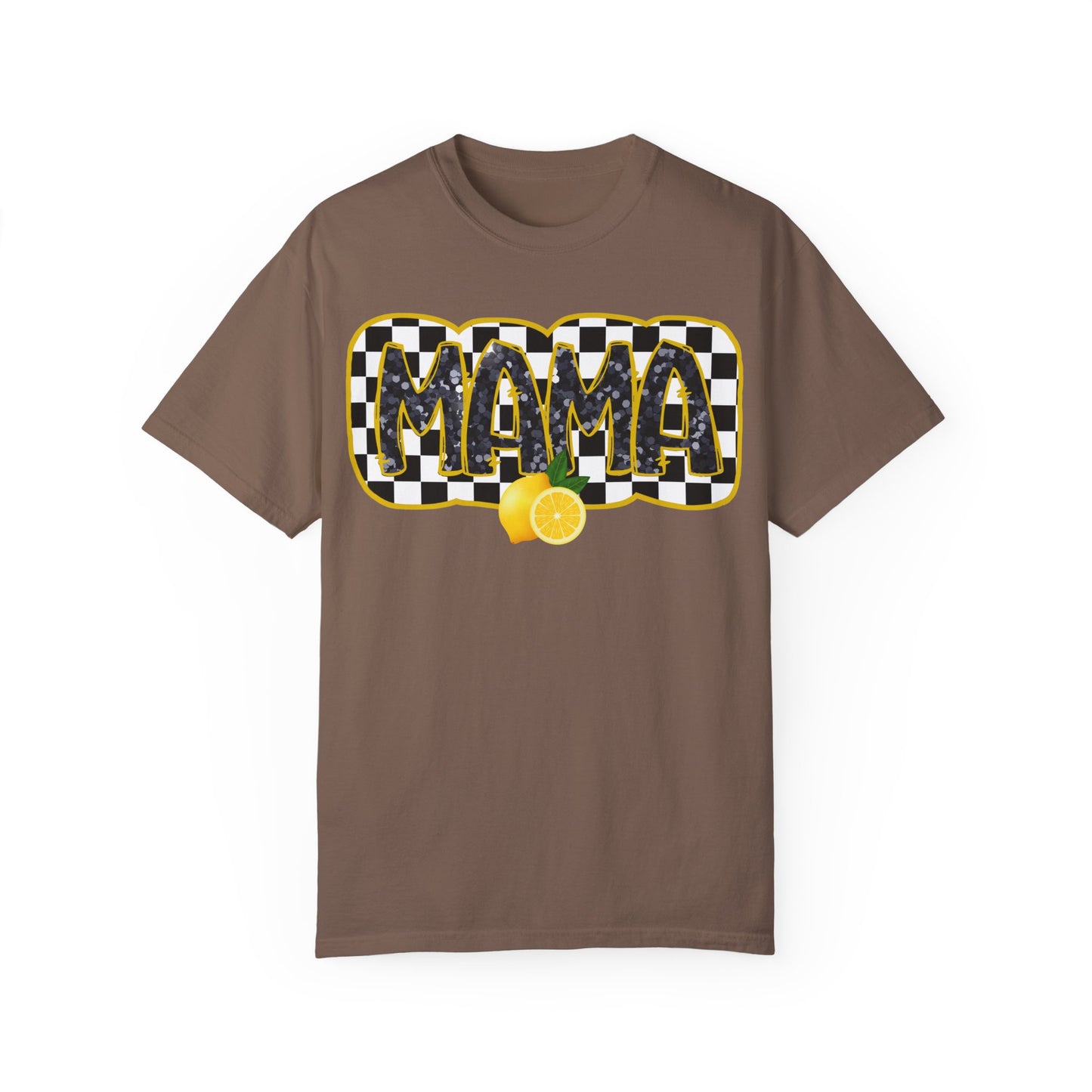 Checkered Lemon Mama T-Shirt, Gift for Mom