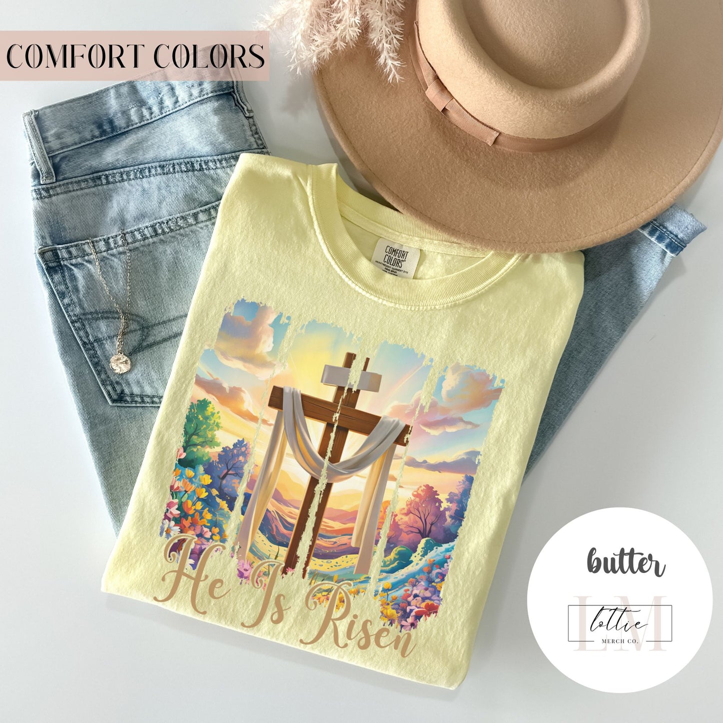 He Is Risen Watercolor T-Shirt