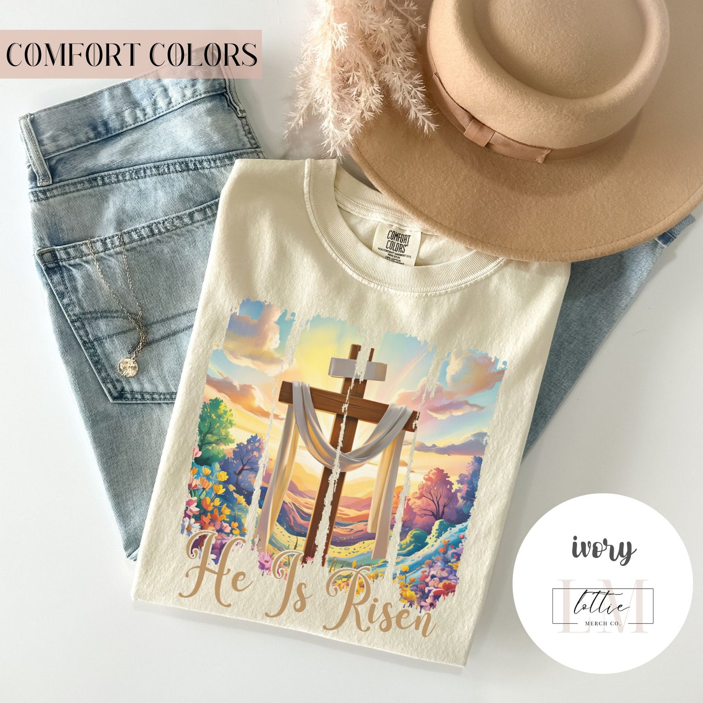 He Is Risen Watercolor T-Shirt