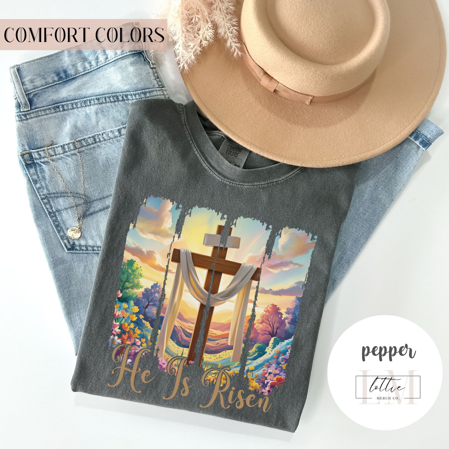 He Is Risen Watercolor T-Shirt