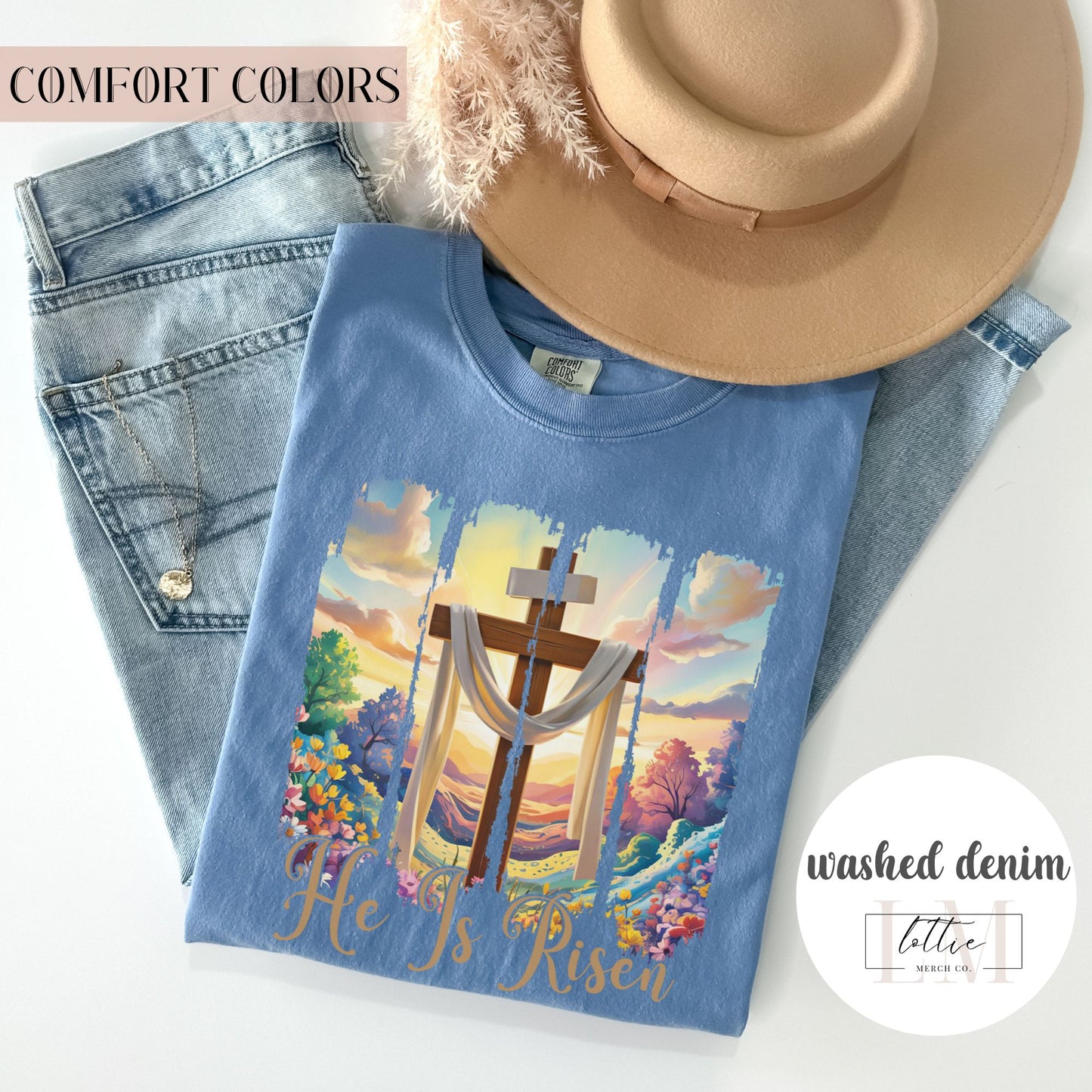 He Is Risen Watercolor T-Shirt