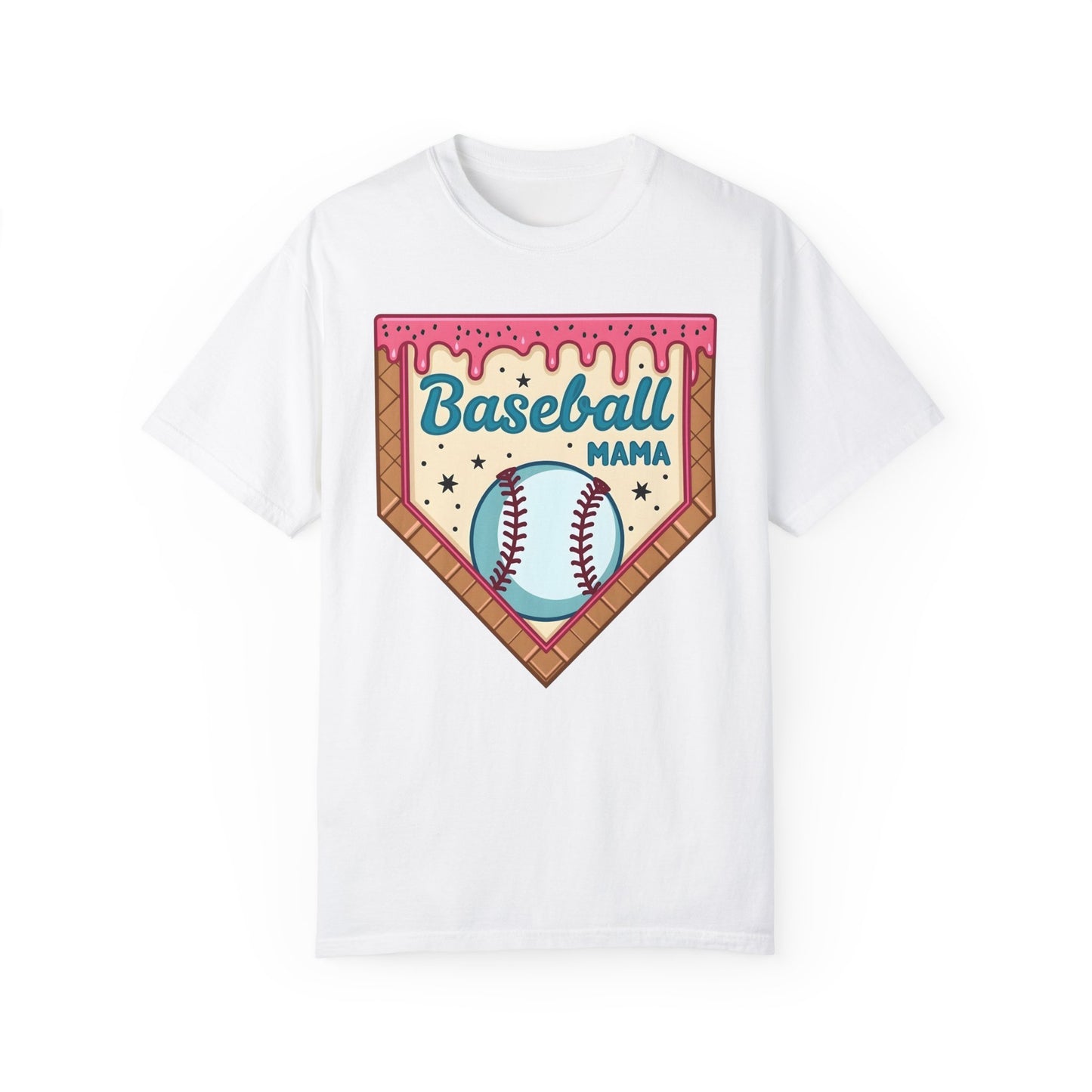 Drippy Ice Cream Cone Baseball Mama T-Shirt