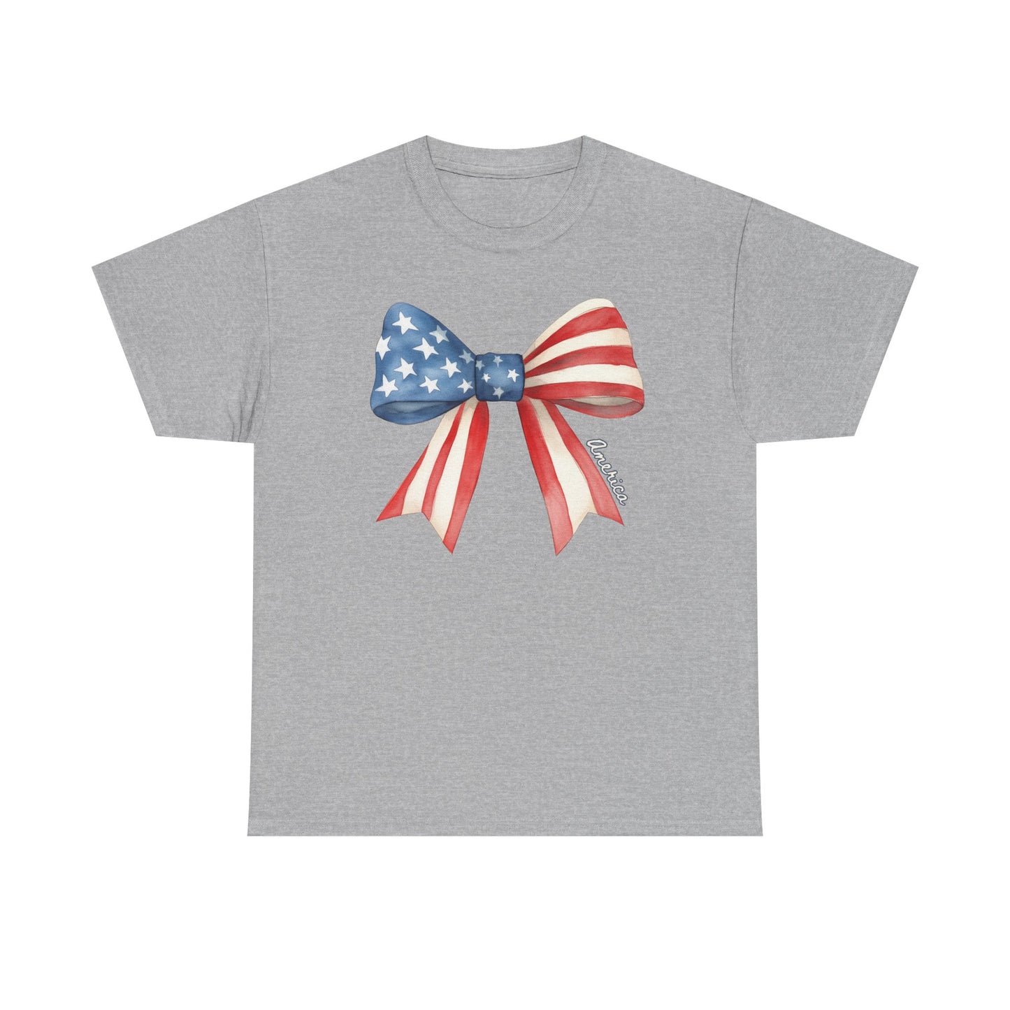 USA Flag Coquette Bow Mama Tee
