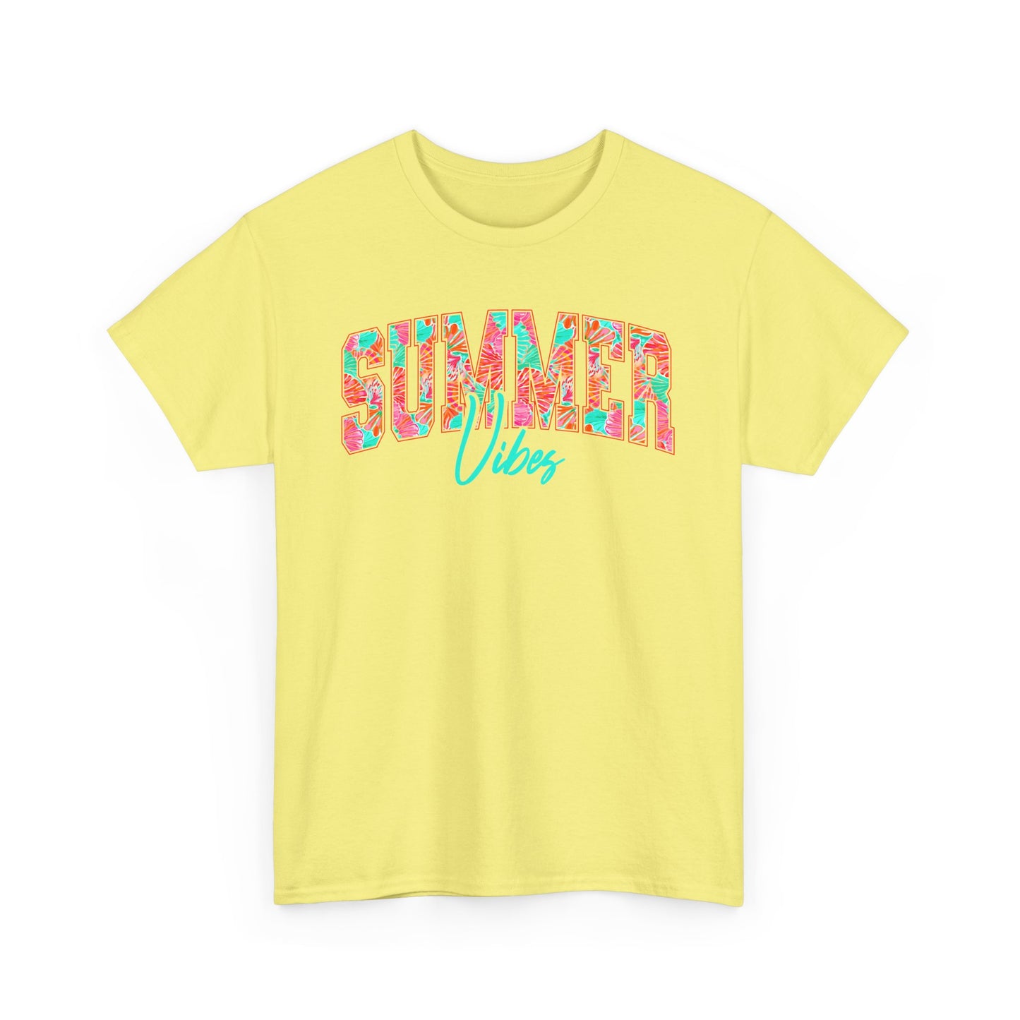 Floral Summer Vibes T-Shirt, Gildan Summer Tshirt