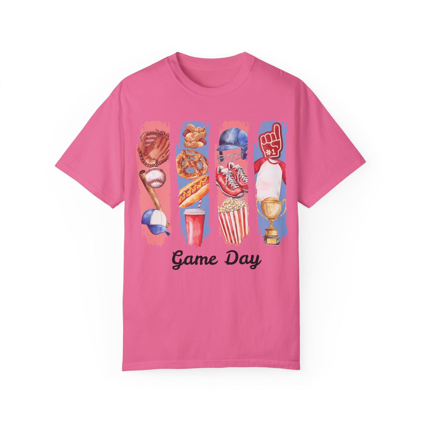 Watercolor Baseball Game Day T-Shirt