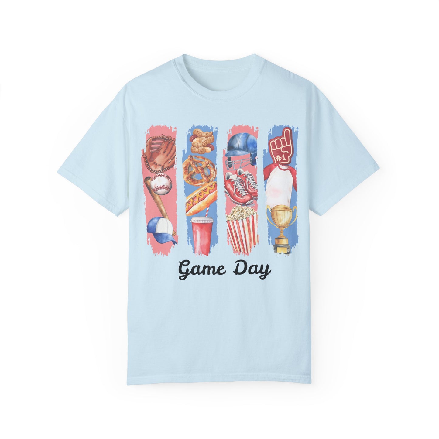 Watercolor Baseball Game Day T-Shirt