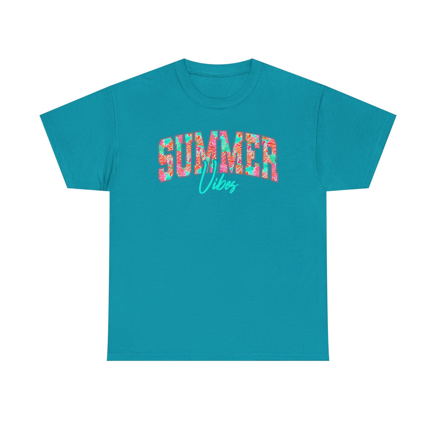 Floral Summer Vibes T-Shirt, Gildan Summer Tshirt