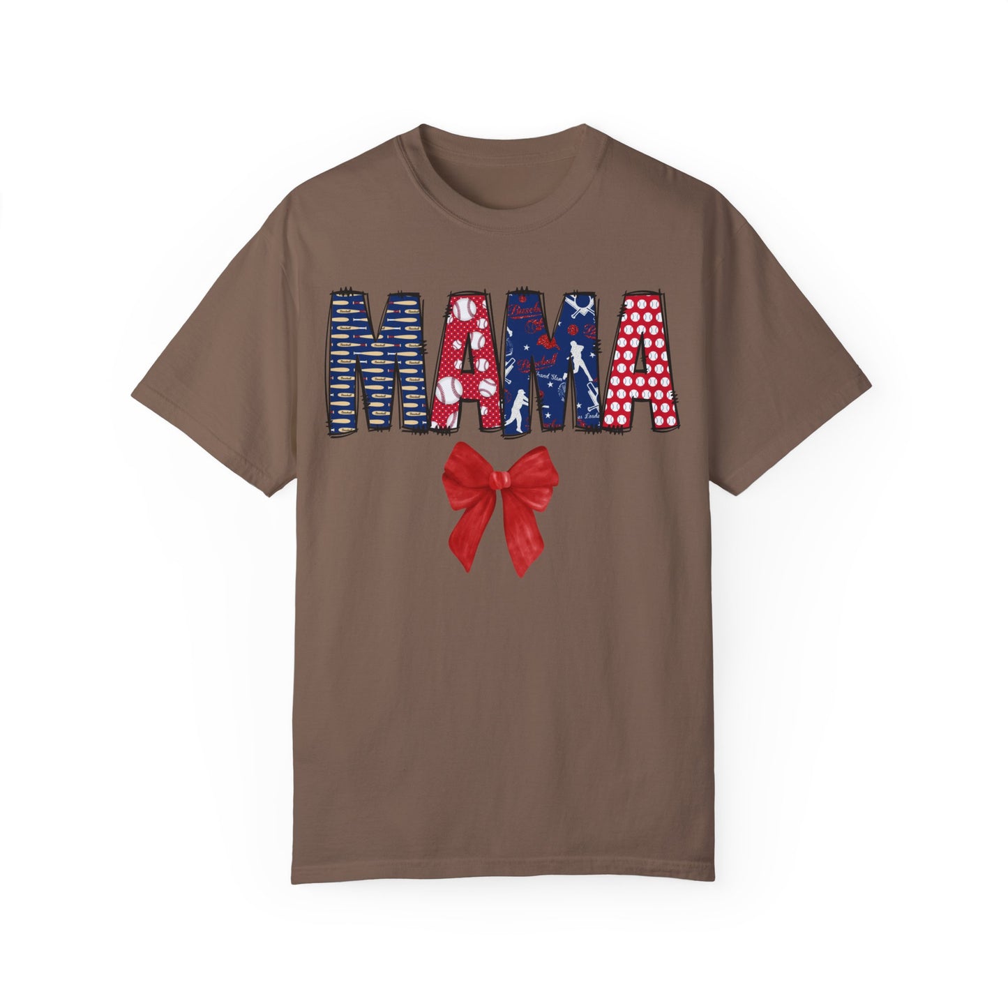 Coquette Baseball Mama Doodle Letter T-Shirt
