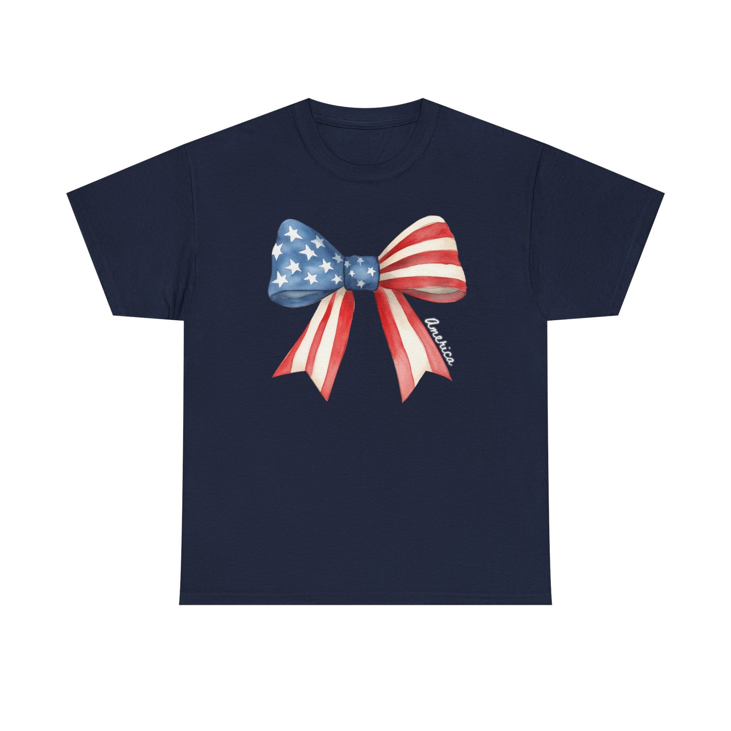 USA Flag Coquette Bow Mama Tee