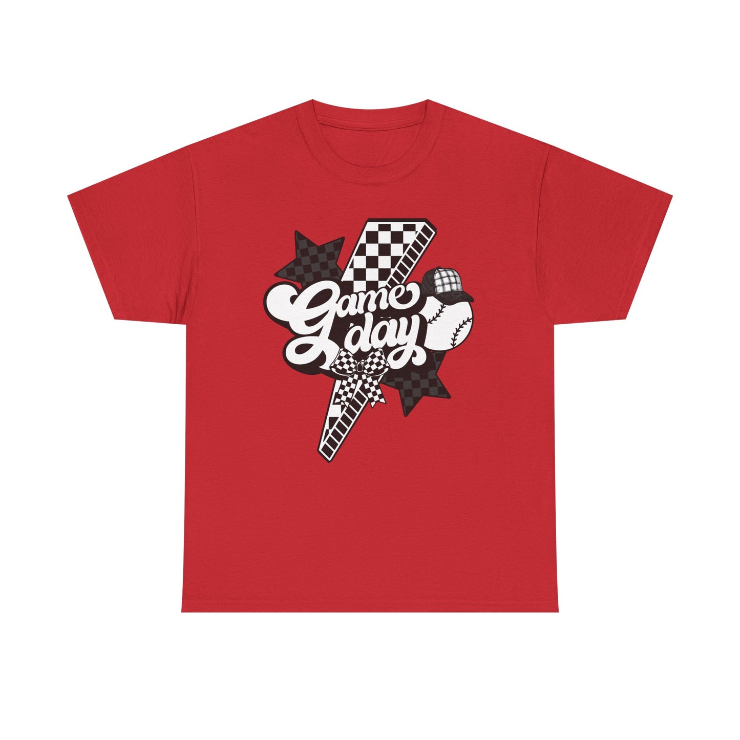 Game Day Checkered Baseball T-Shirt
