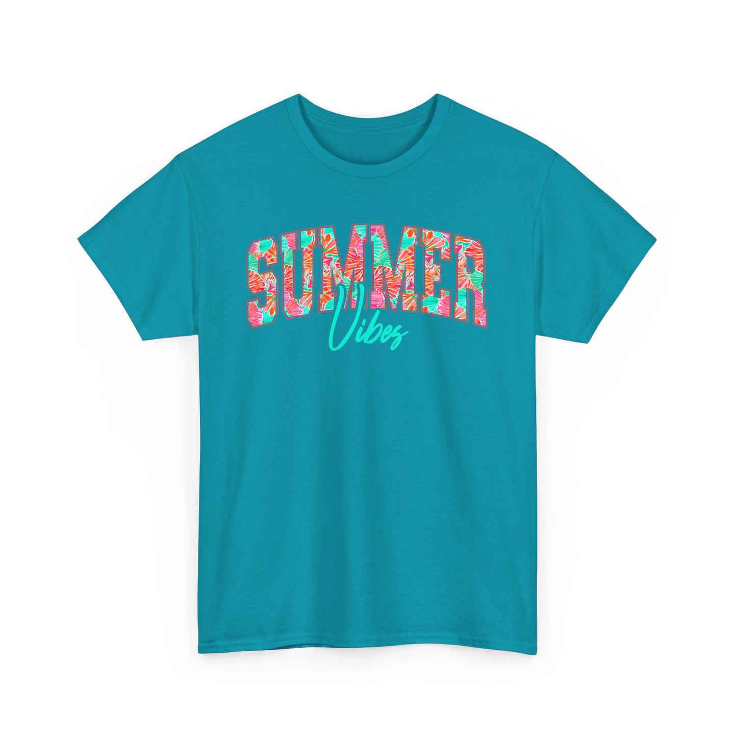 Floral Summer Vibes T-Shirt, Gildan Summer Tshirt