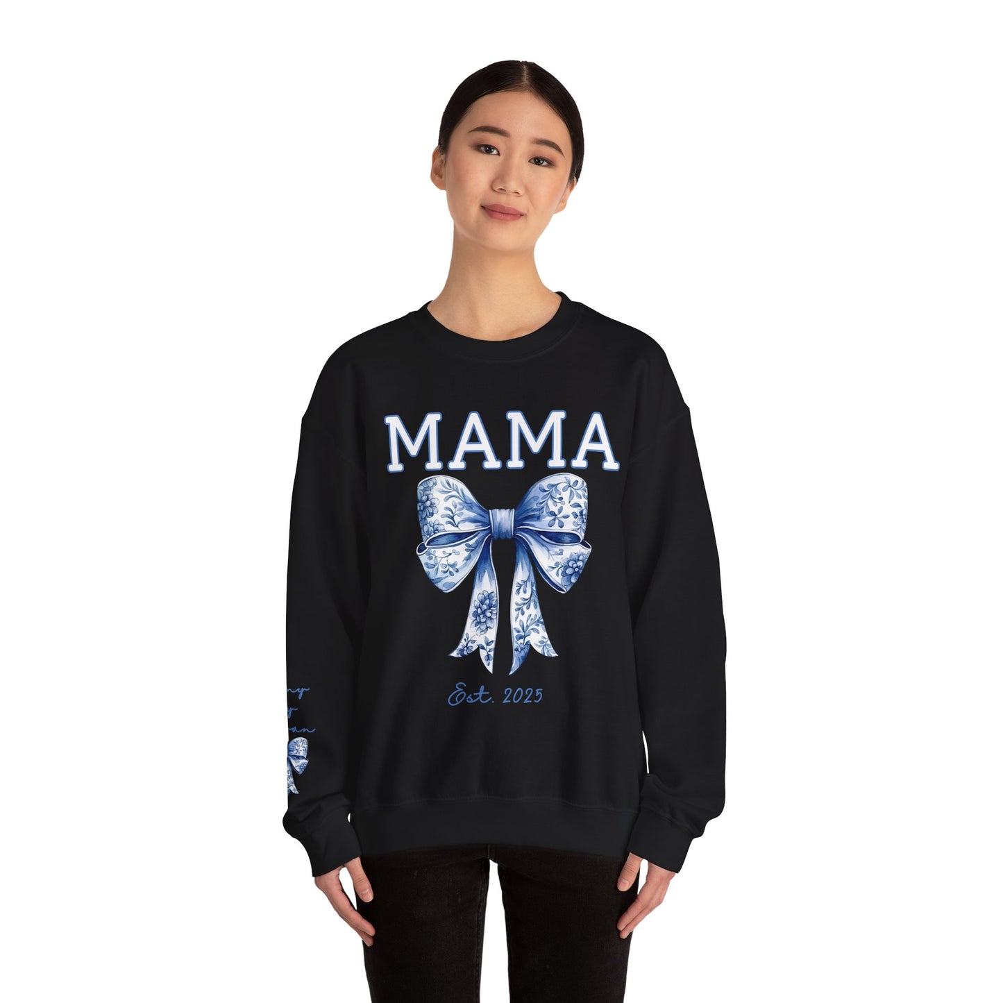 Personalized Toile Coquette Mama Sweatshirt