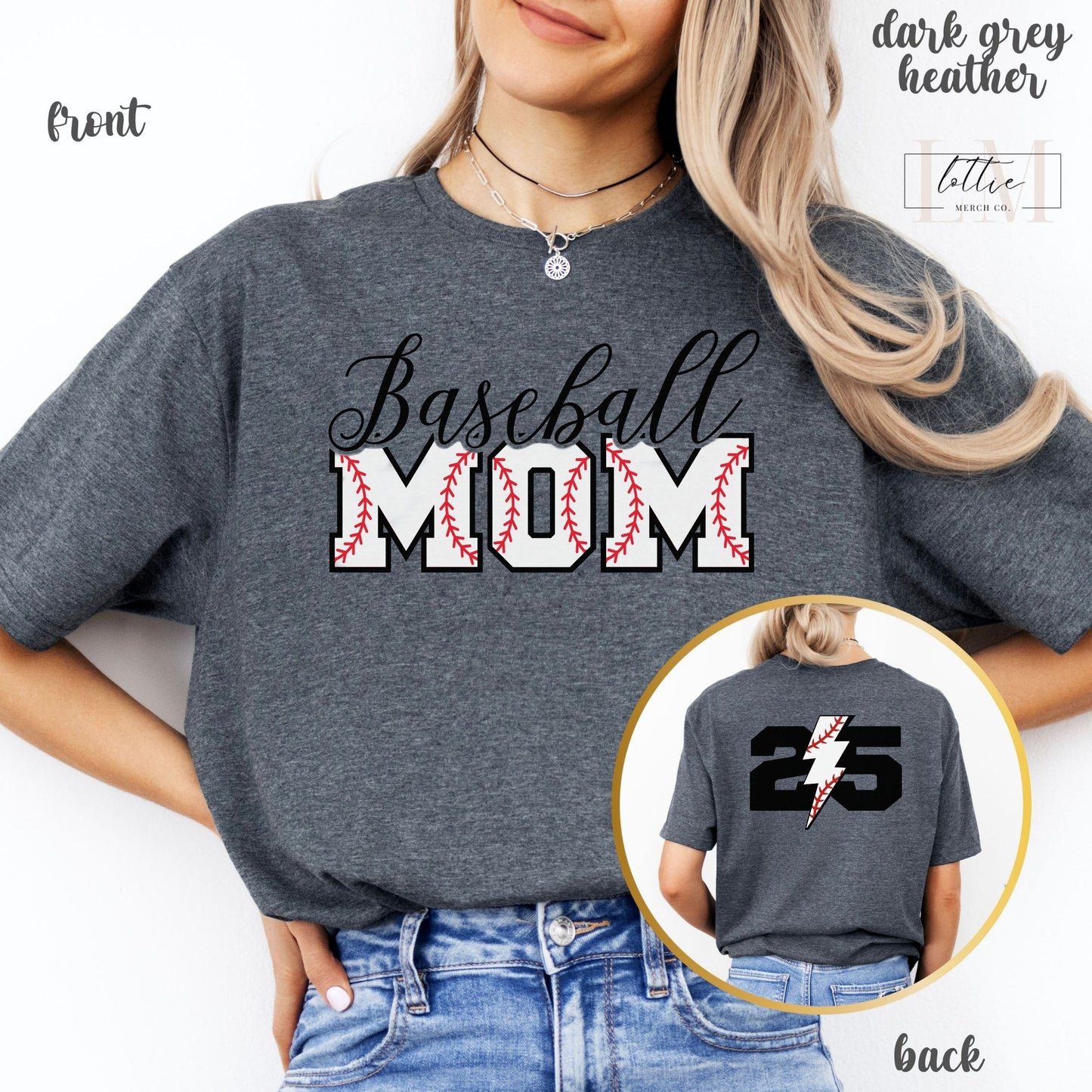 Personalized Baseball Mom T-Shirt