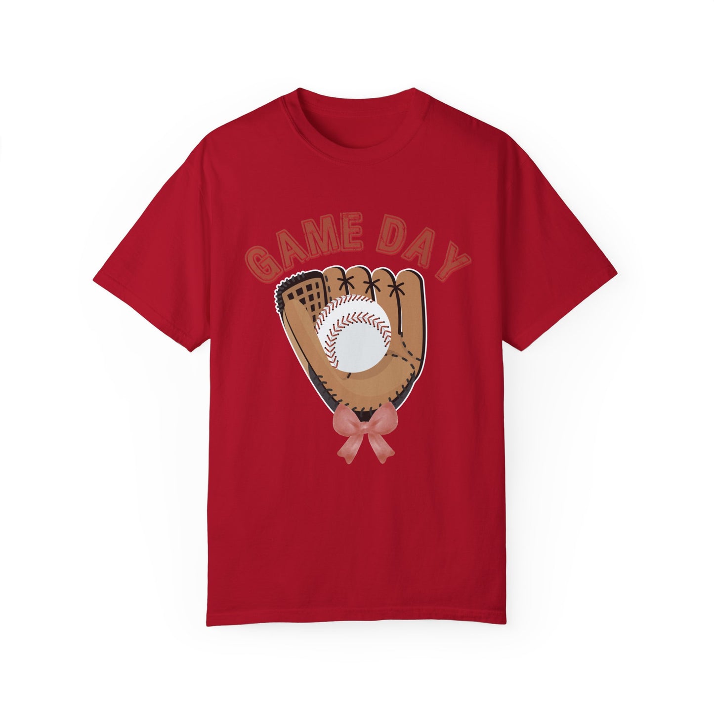 Game Day Glove Baseball Bow T-Shirt