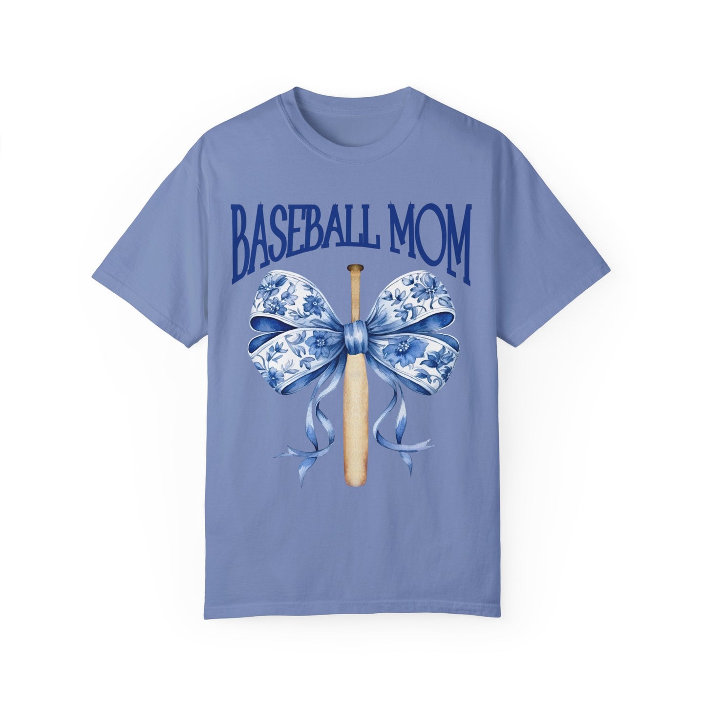 Toile Baseball Bat Mom Bow T-Shirt