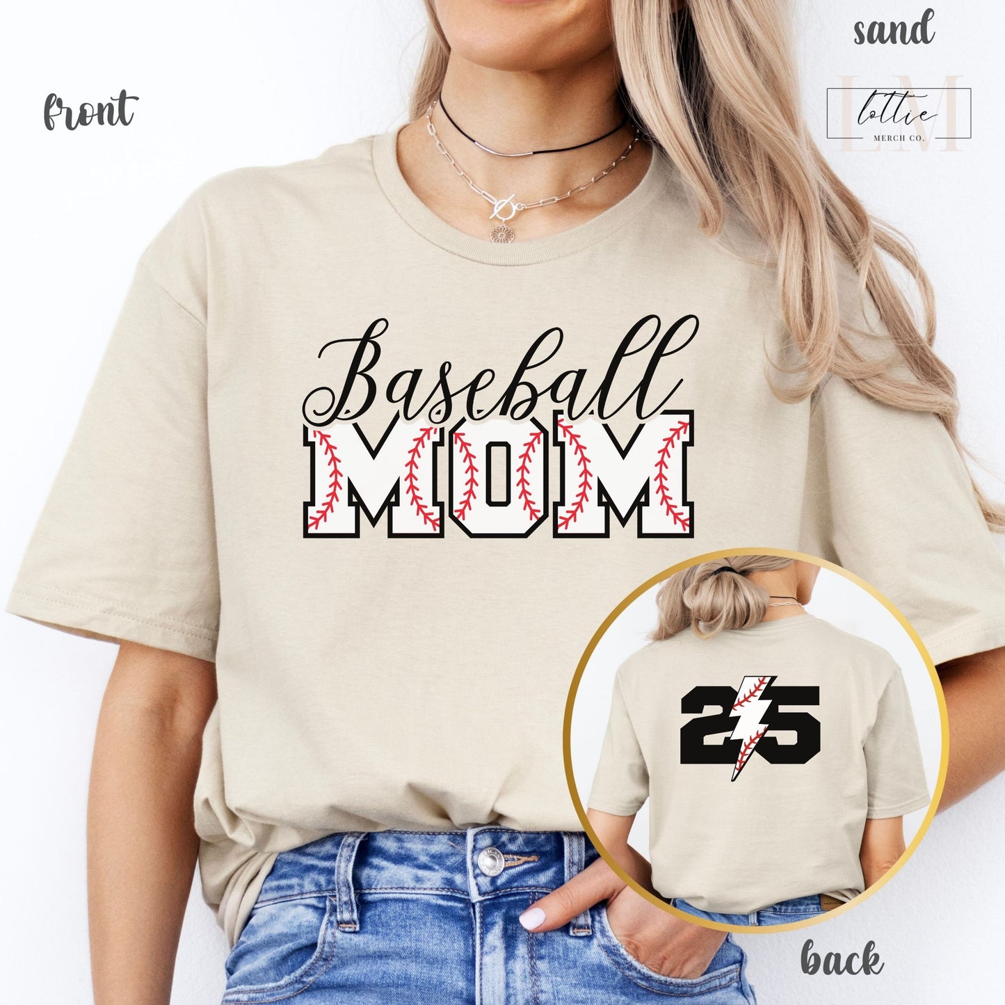 Personalized Baseball Mom T-Shirt