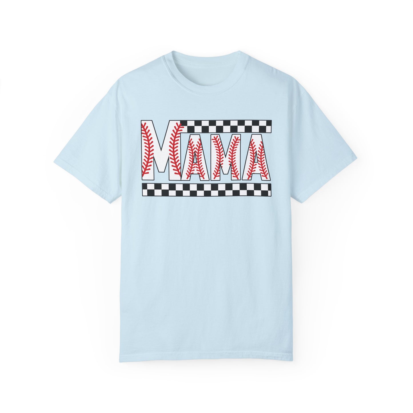 MAMA Baseball Checkered T-Shirt