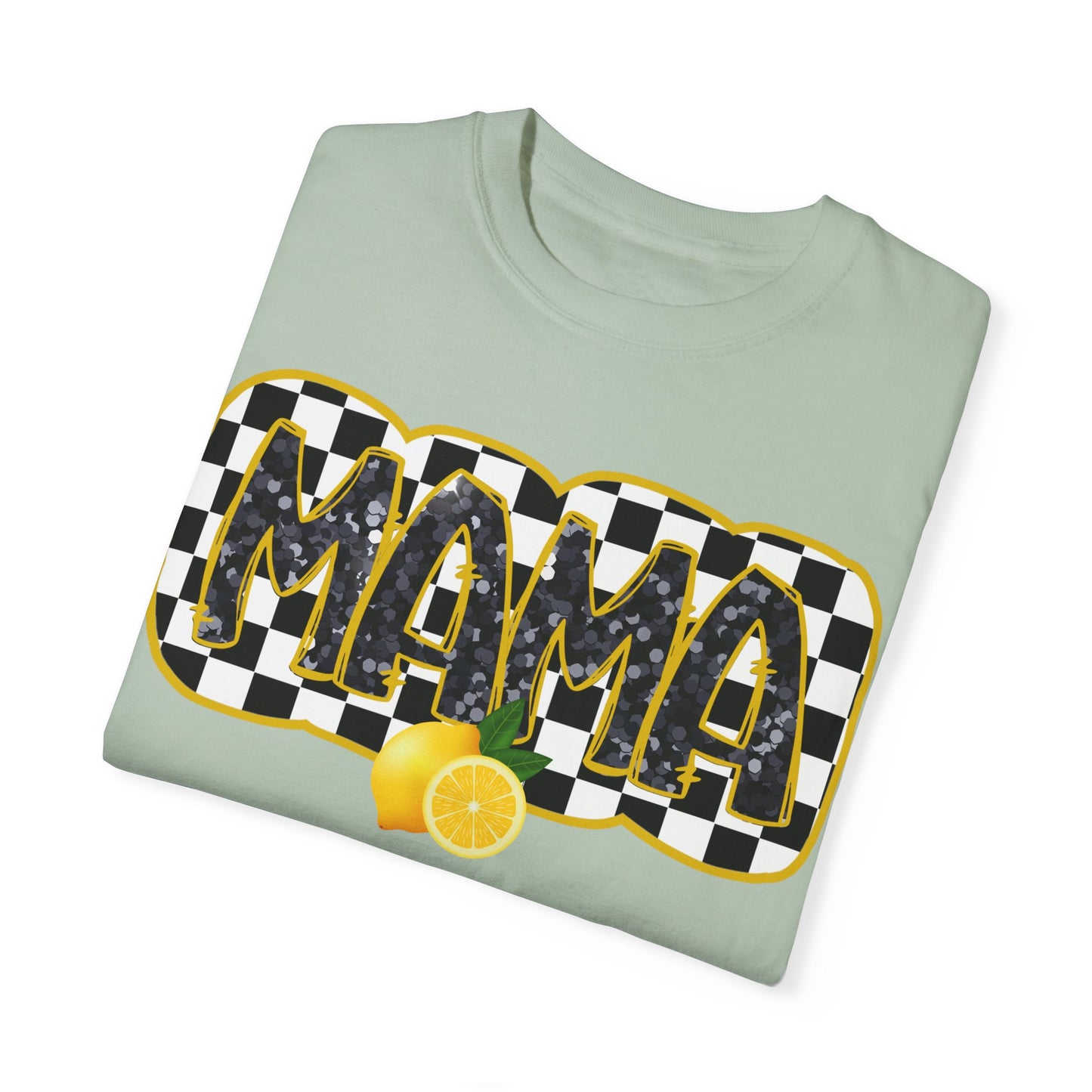 Checkered Lemon Mama T-Shirt, Gift for Mom