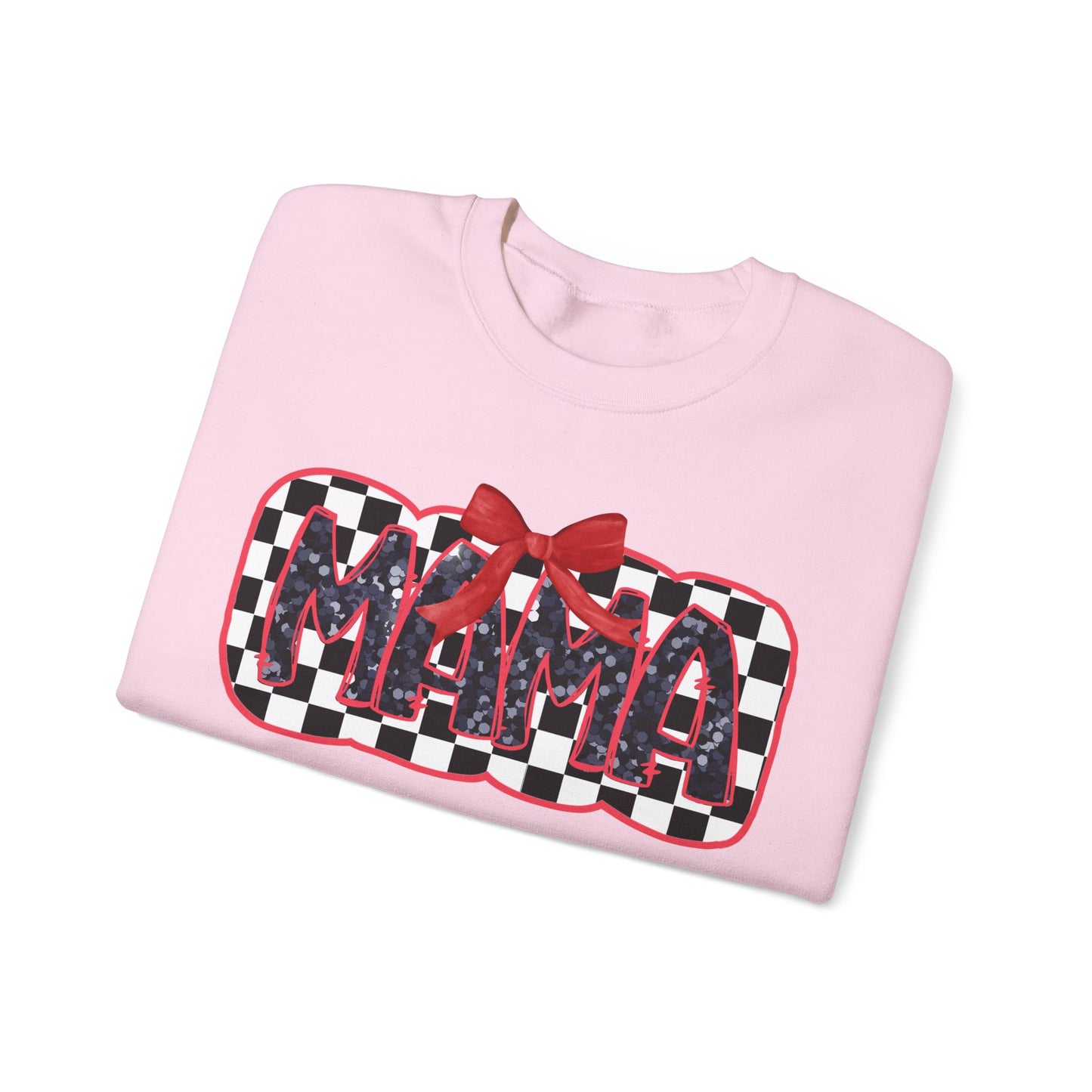 Personalized Checkered Coquette Mama Sweatshirt