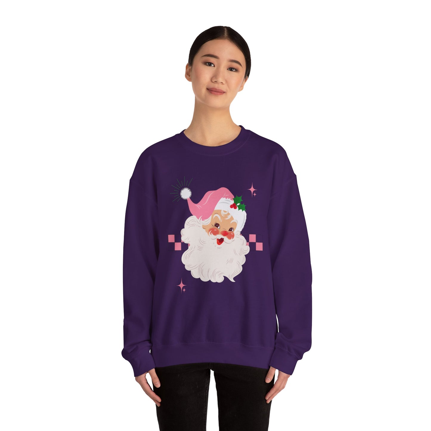 Checkerboard Laughing Santa Sweatshirt