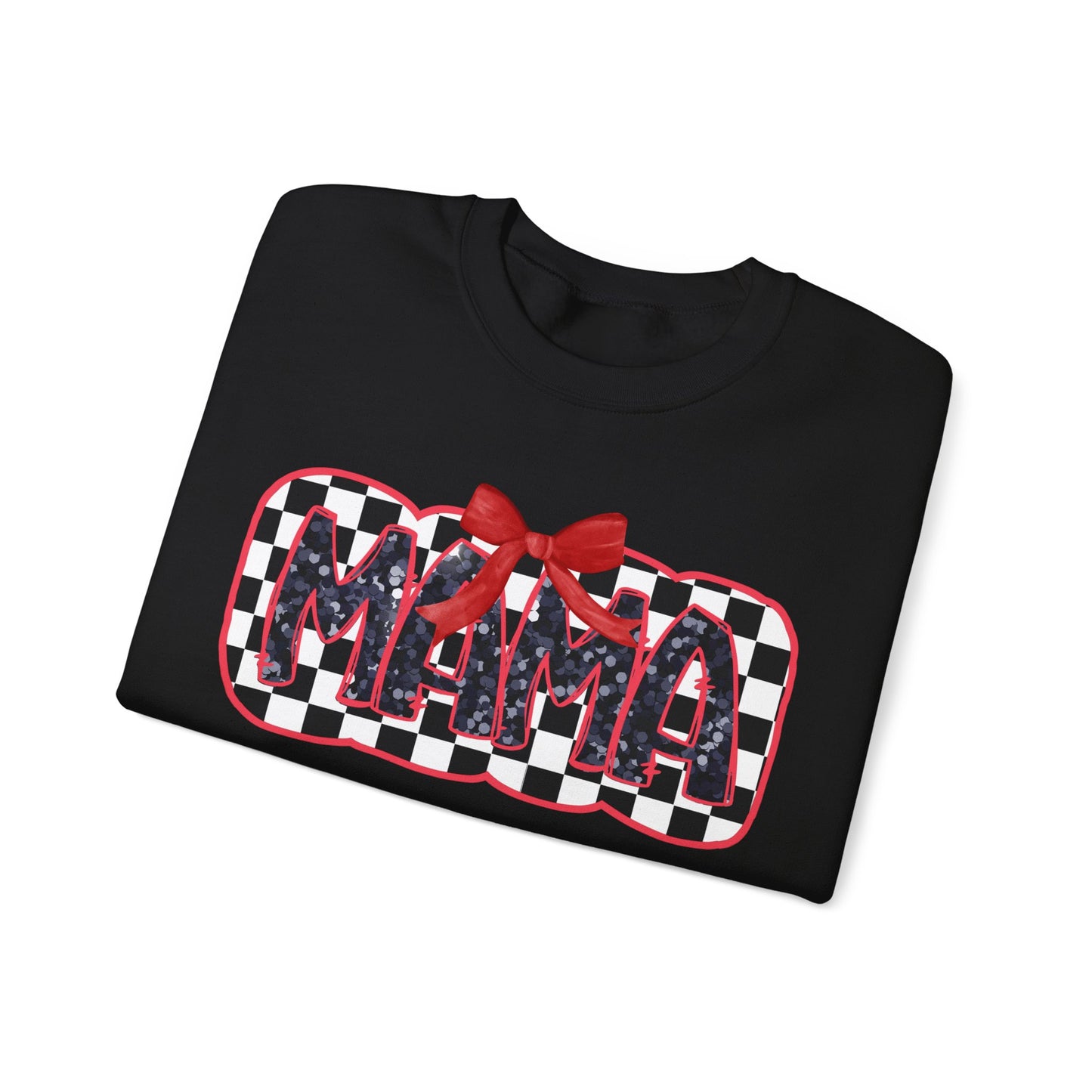 Personalized Checkered Coquette Mama Sweatshirt