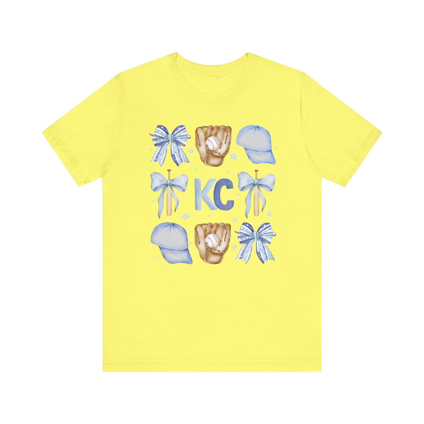 Watercolor Grid Kansas City Baseball Shirt