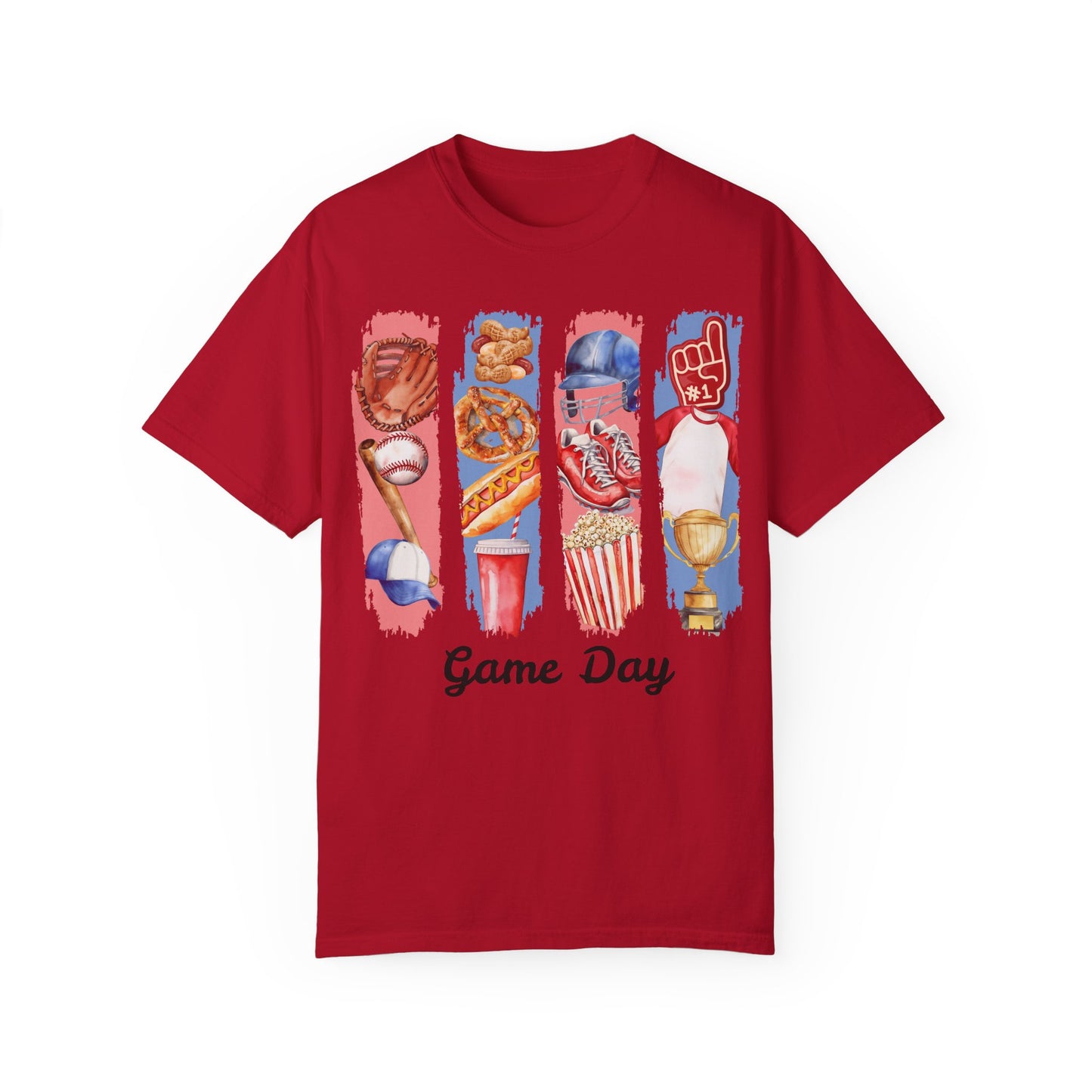 Watercolor Baseball Game Day T-Shirt
