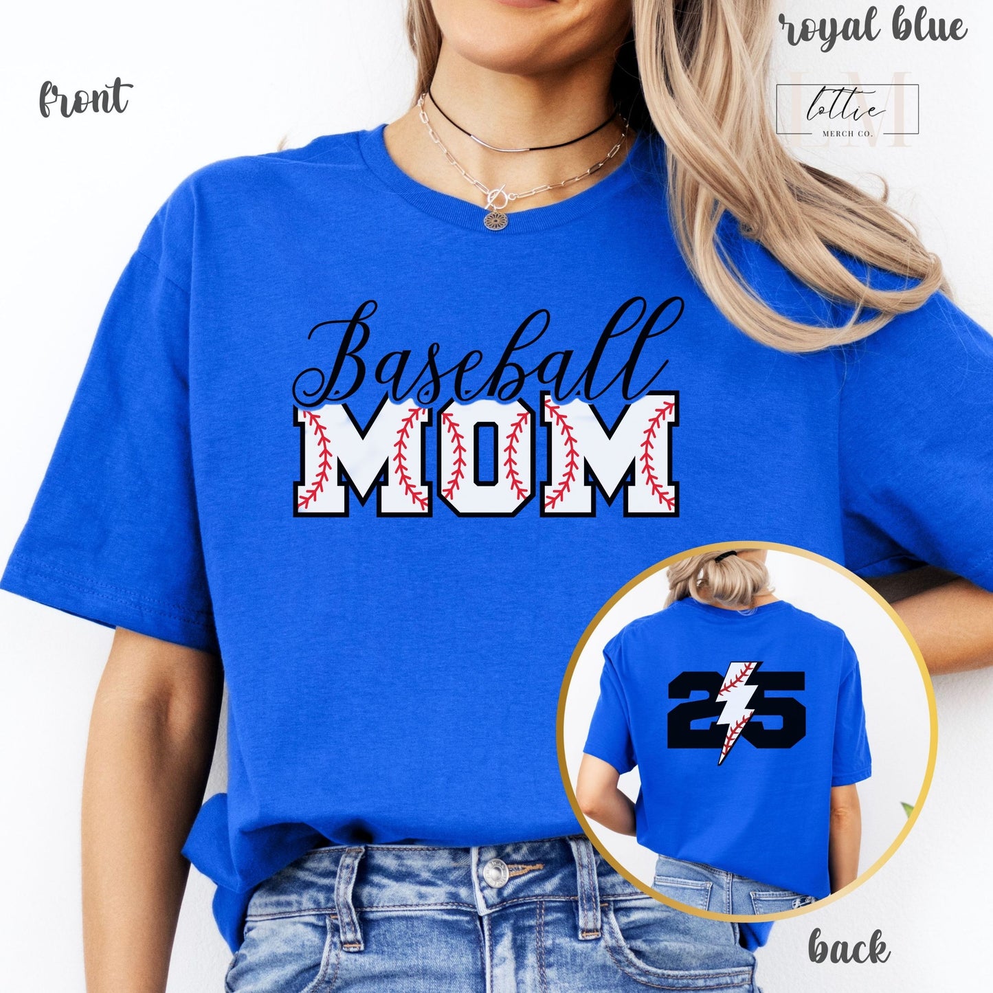 Personalized Baseball Mom T-Shirt