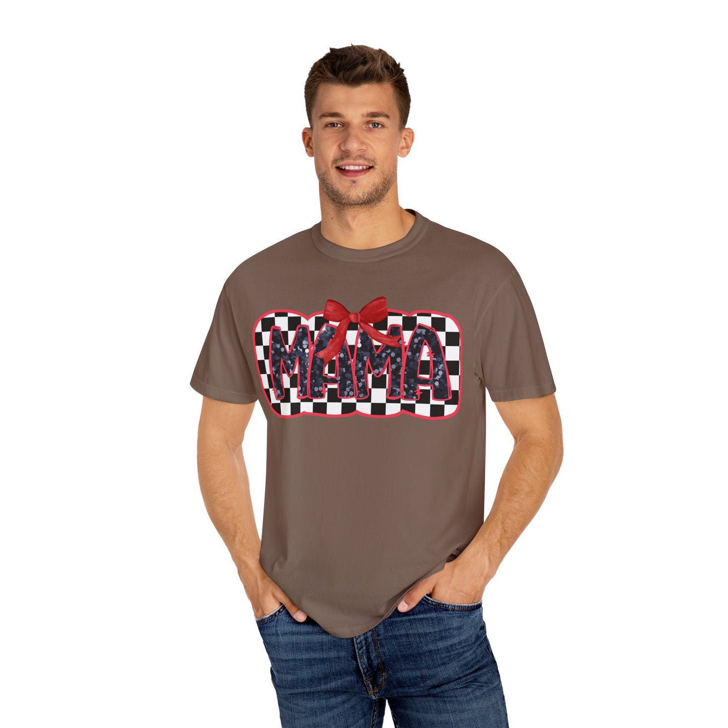 Red Checkered Mama Coquette Comfort Colors T-shirt