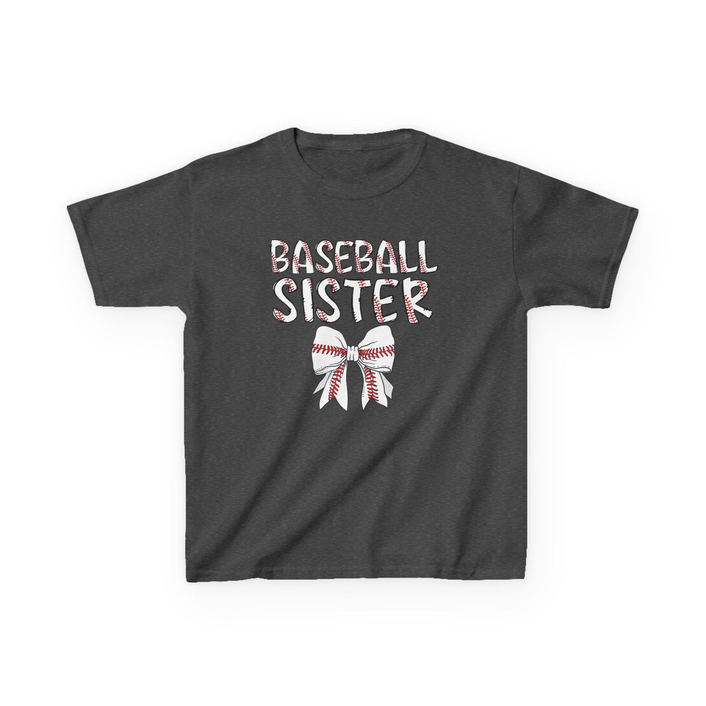 Kids Little Sister Baseball Fan Tee