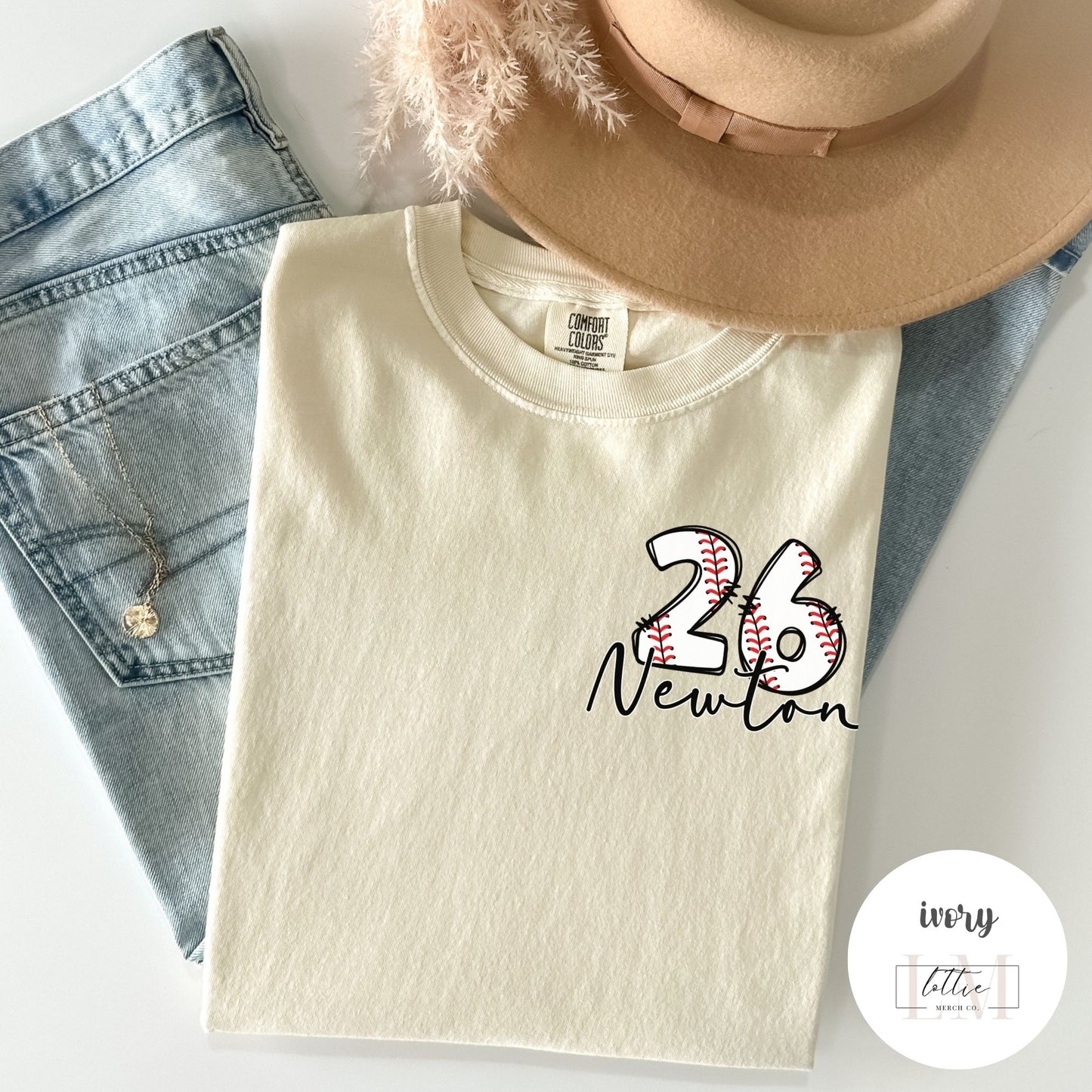 Custom Baseball Number and Name T-Shirt