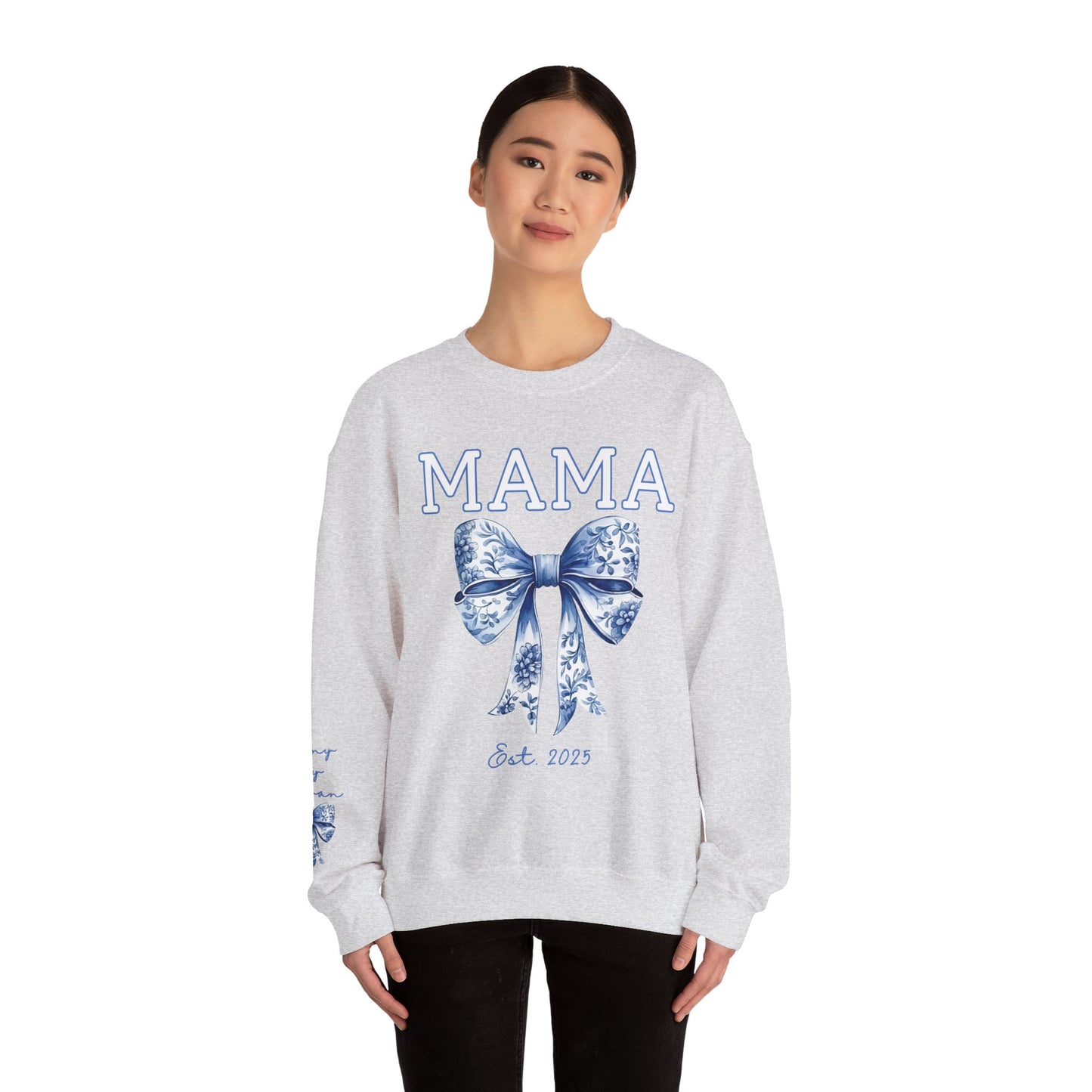 Personalized Toile Coquette Mama Sweatshirt