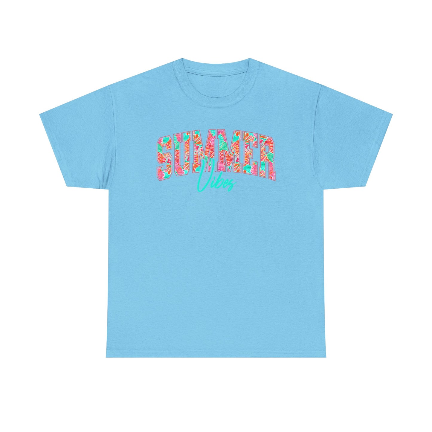 Floral Summer Vibes T-Shirt, Gildan Summer Tshirt