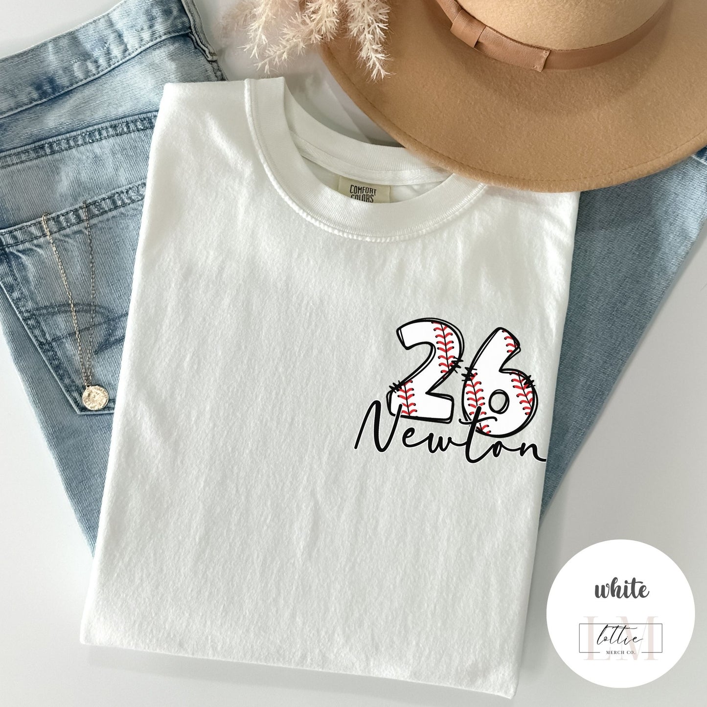 Custom Baseball Number and Name T-Shirt