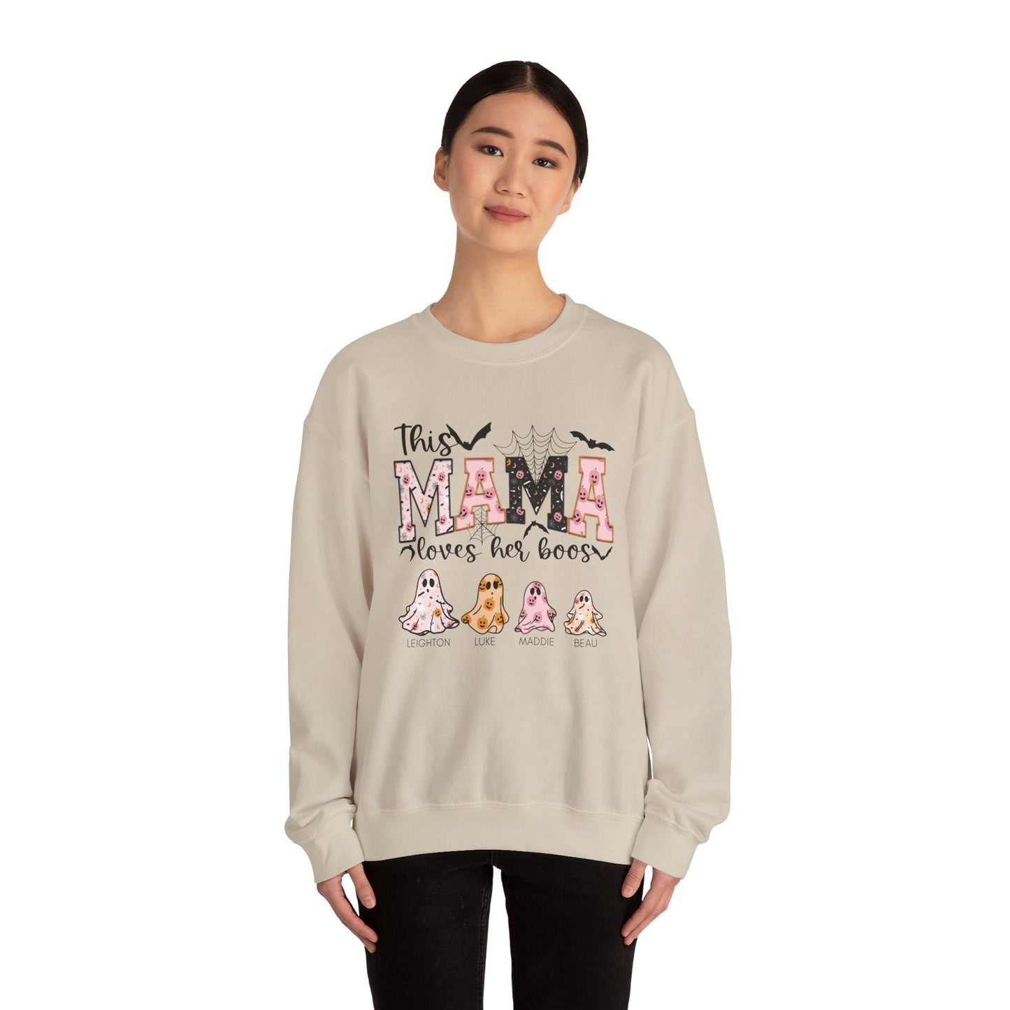 Custom Mama Loves her Boos Sweatshirt