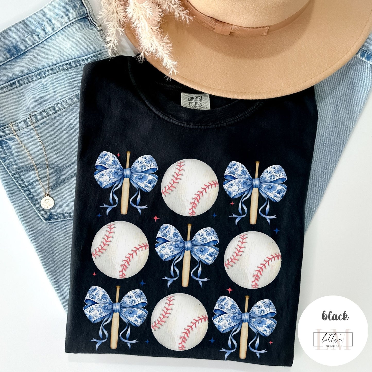 Toile Coquette Baseball Grid T-Shirt