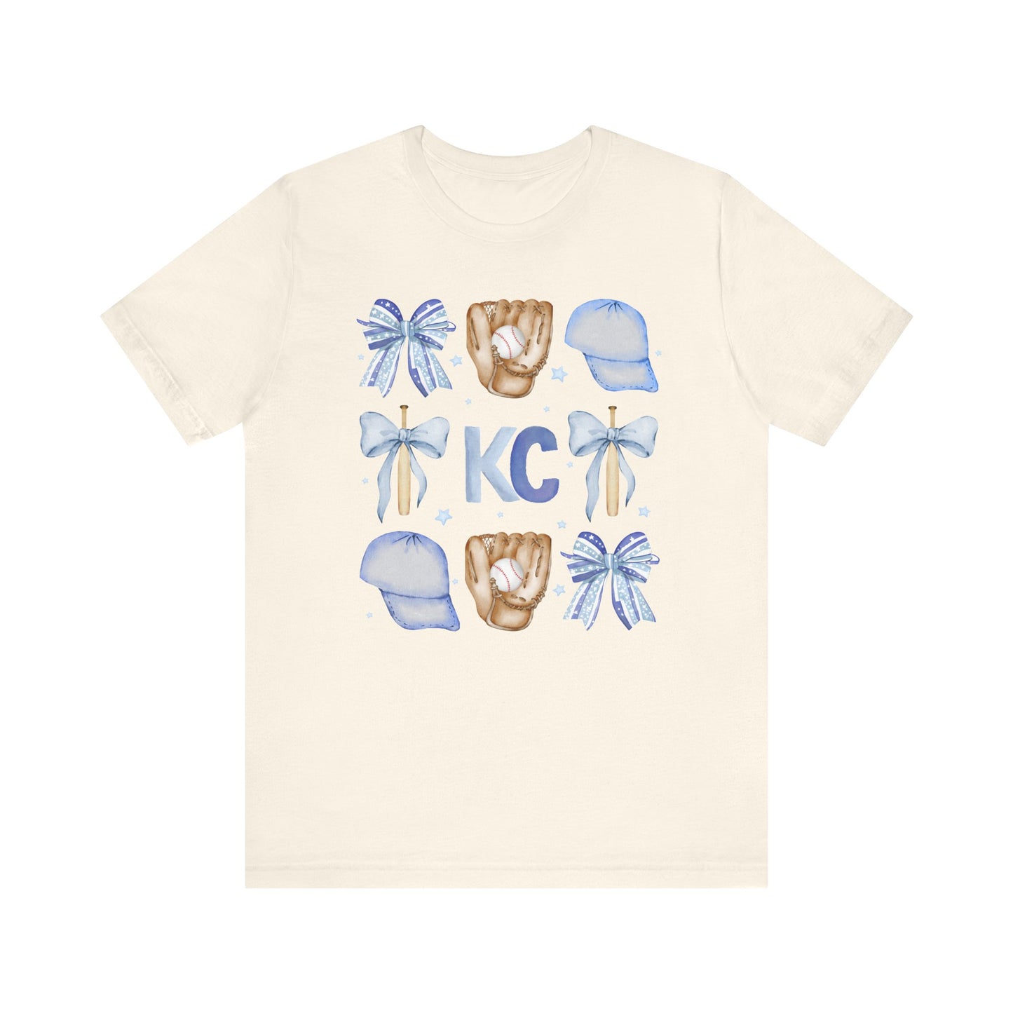 Watercolor Grid Kansas City Baseball Shirt