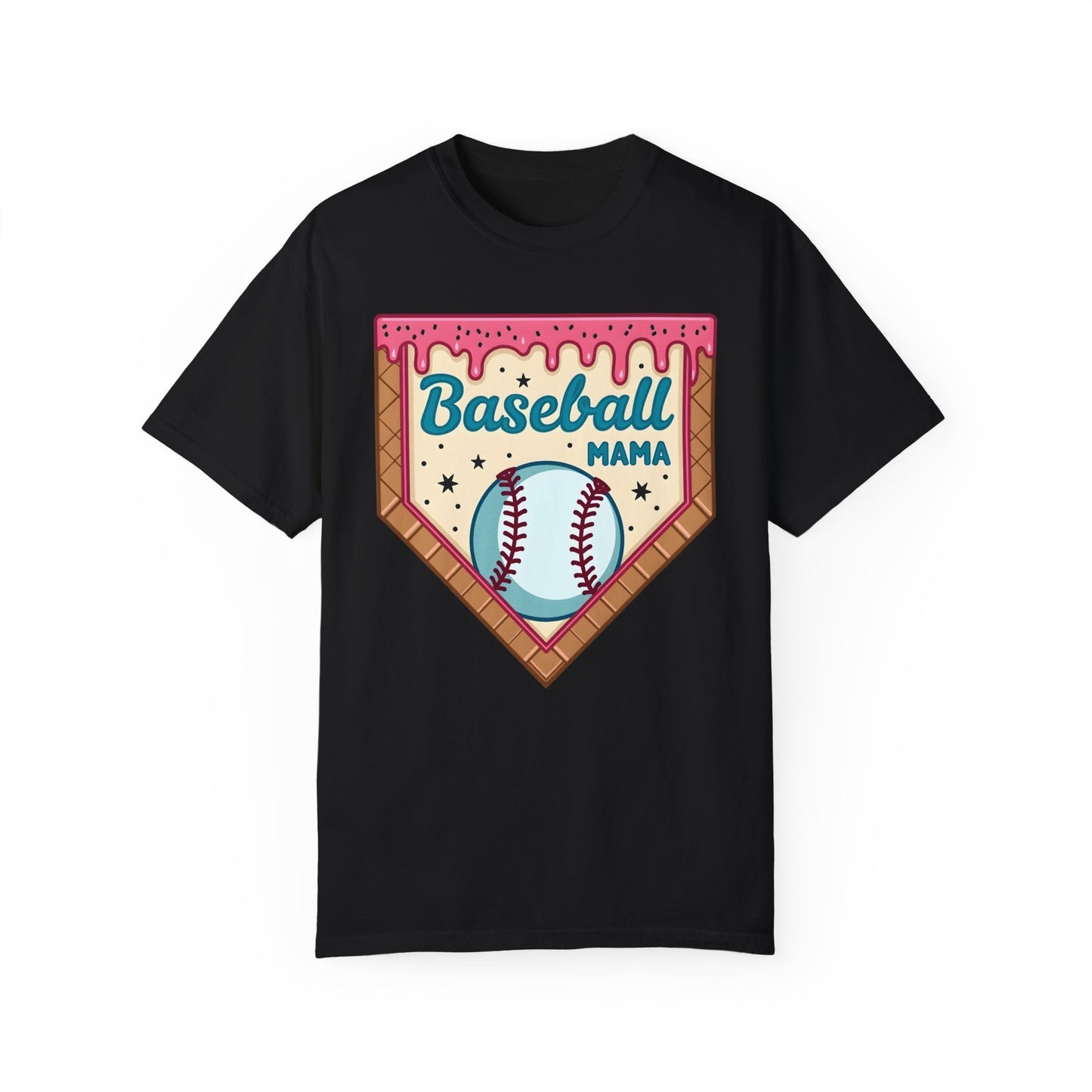 Drippy Ice Cream Cone Baseball Mama T-Shirt