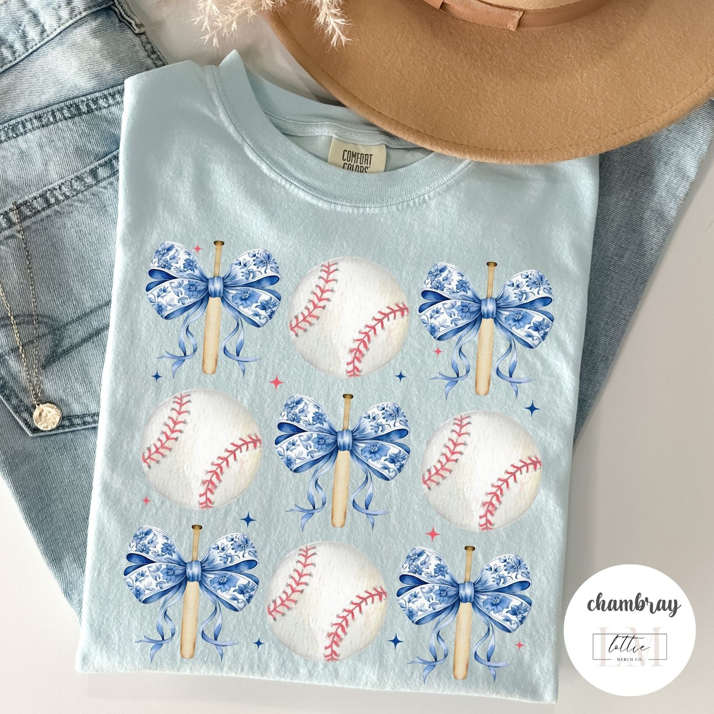 Toile Coquette Baseball Grid T-Shirt