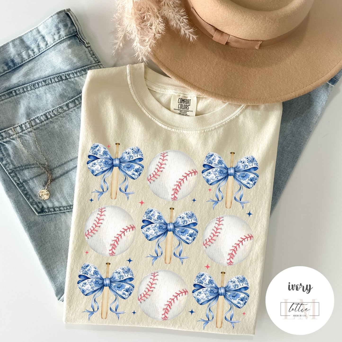 Toile Coquette Baseball Grid T-Shirt