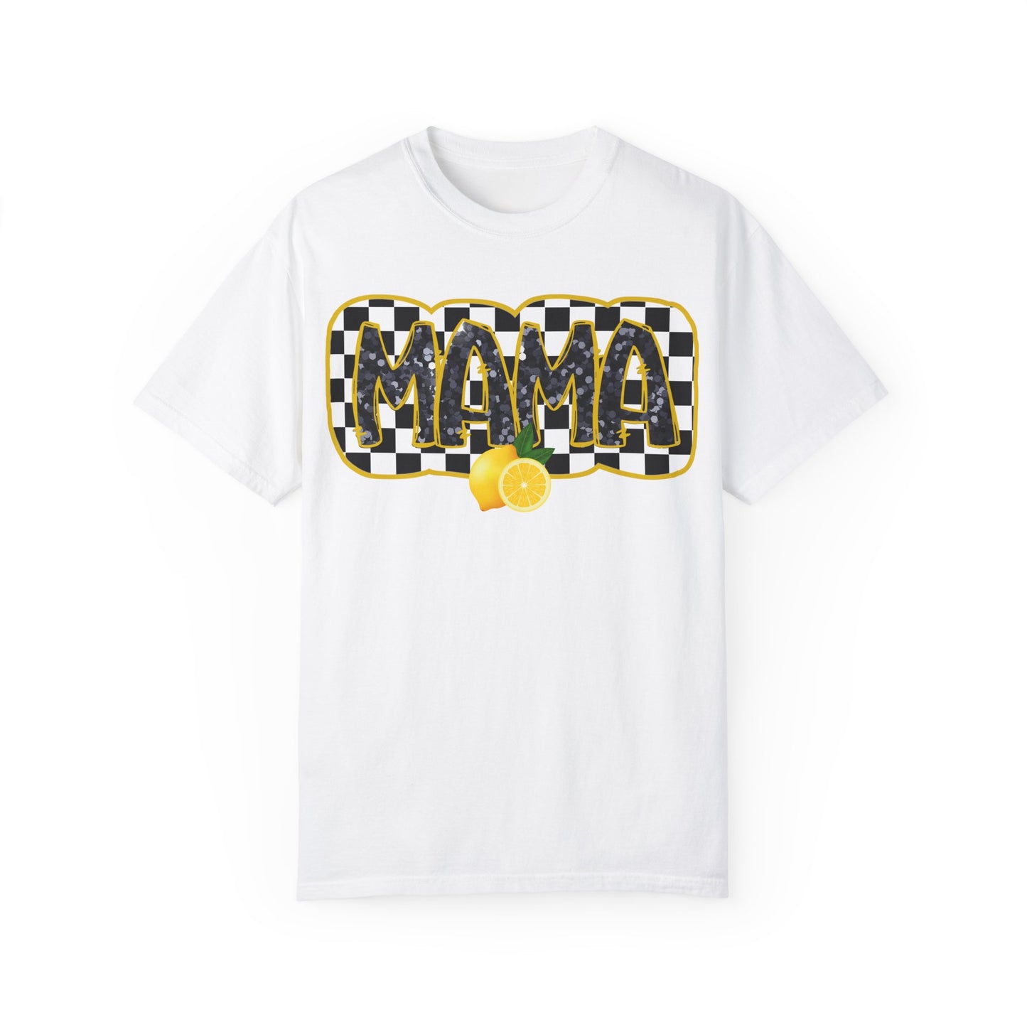 Checkered Lemon Mama T-Shirt, Gift for Mom
