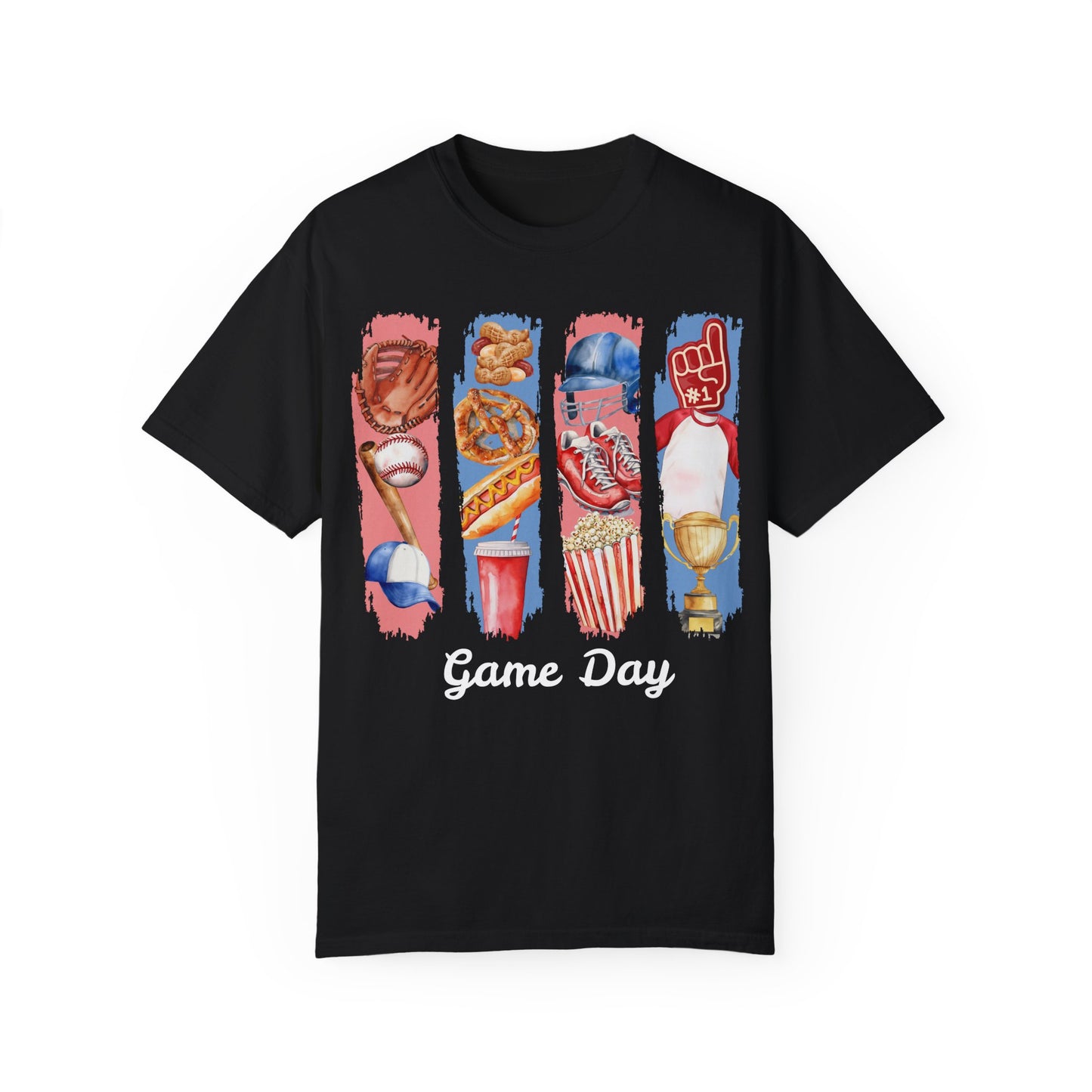 Watercolor Baseball Game Day T-Shirt