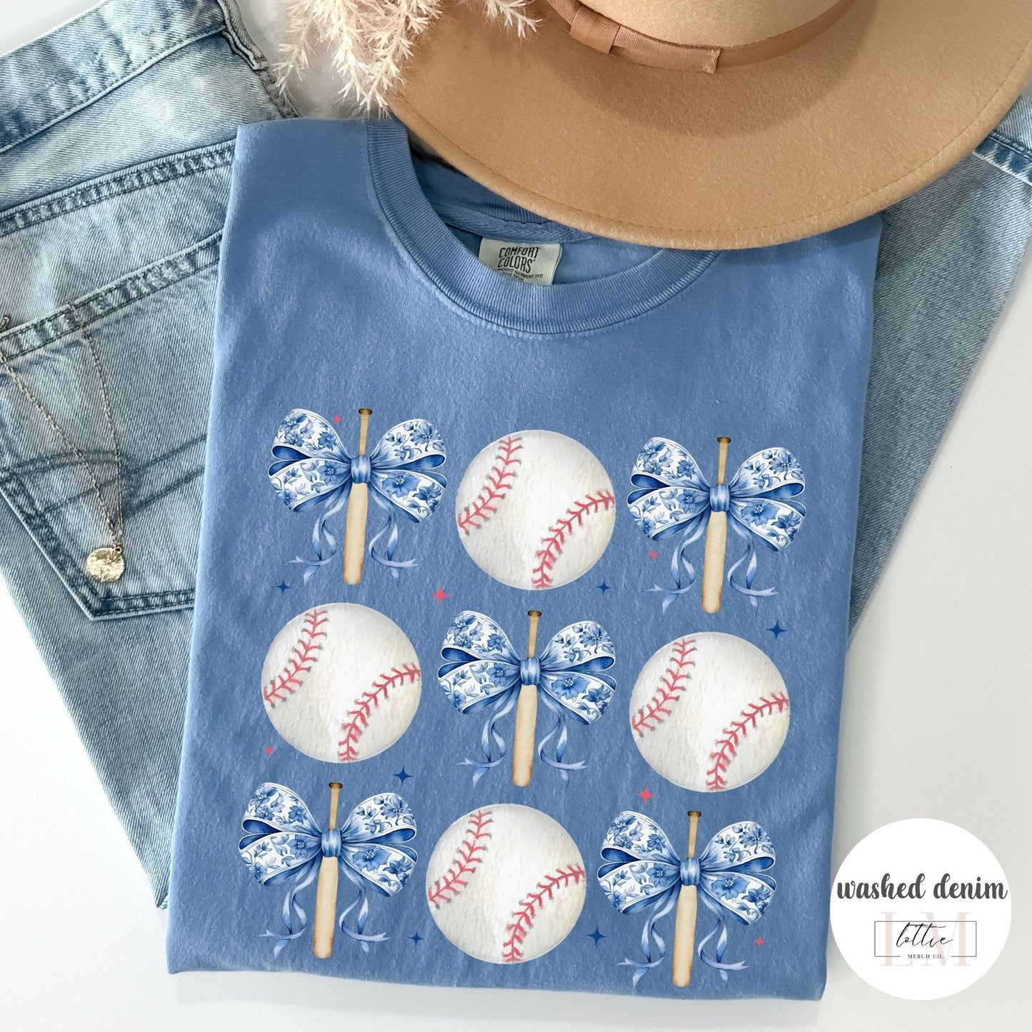Toile Coquette Baseball Grid T-Shirt