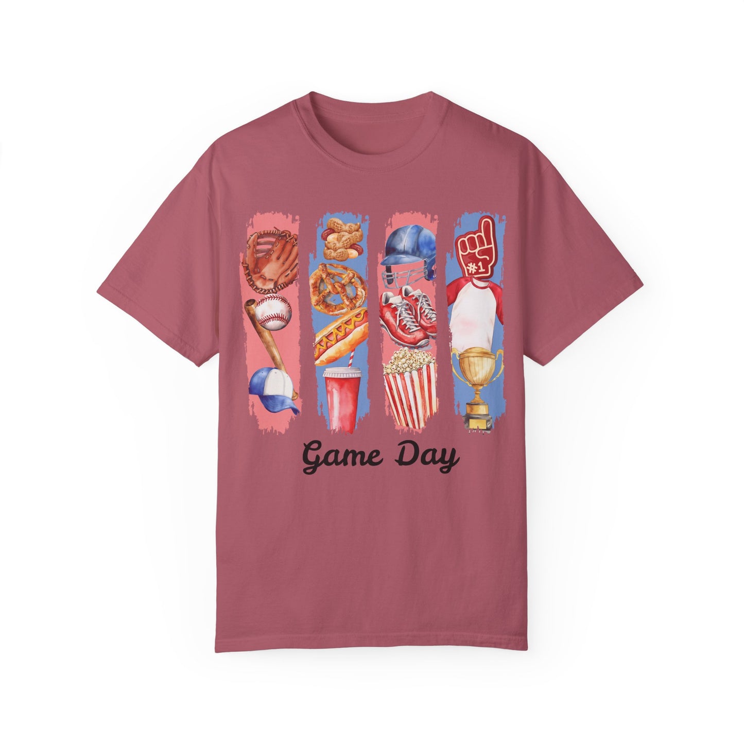 Watercolor Baseball Game Day T-Shirt