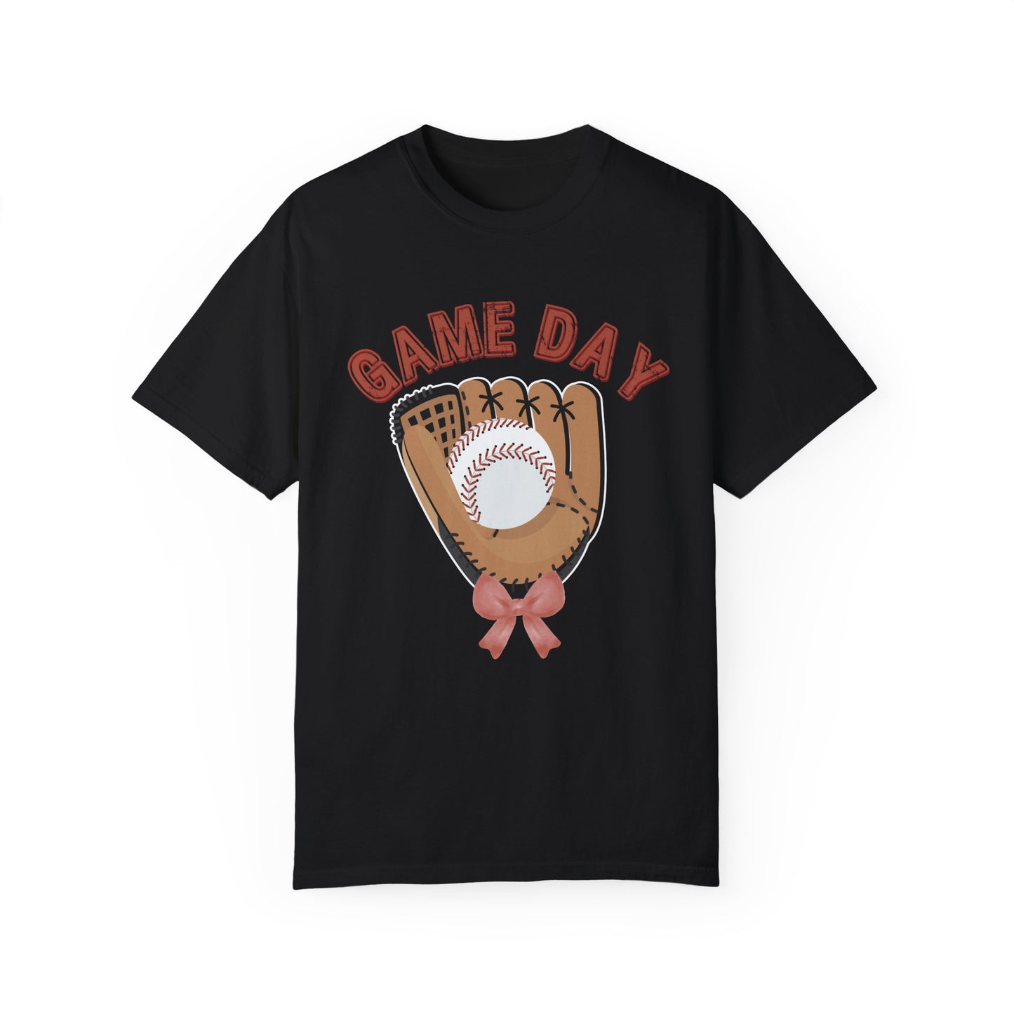 Game Day Glove Baseball Bow T-Shirt