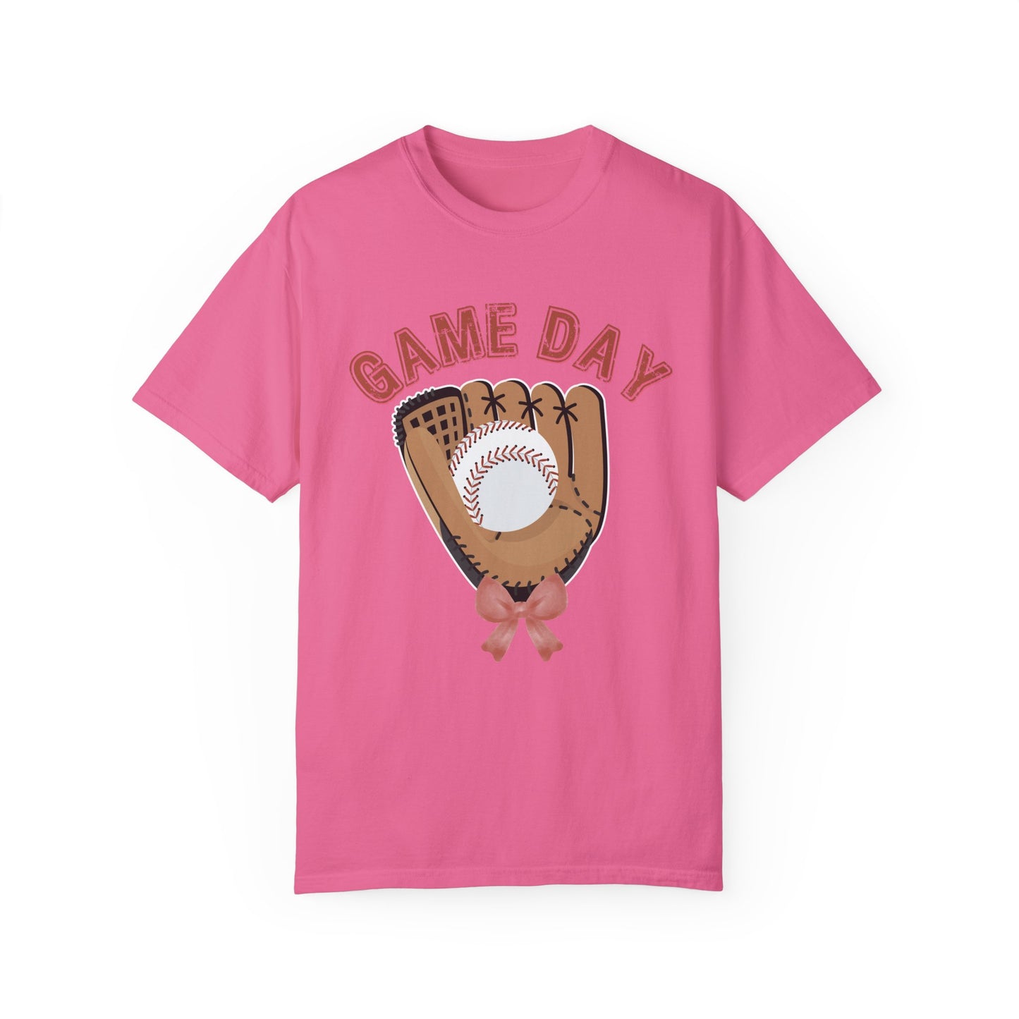 Game Day Glove Baseball Bow T-Shirt